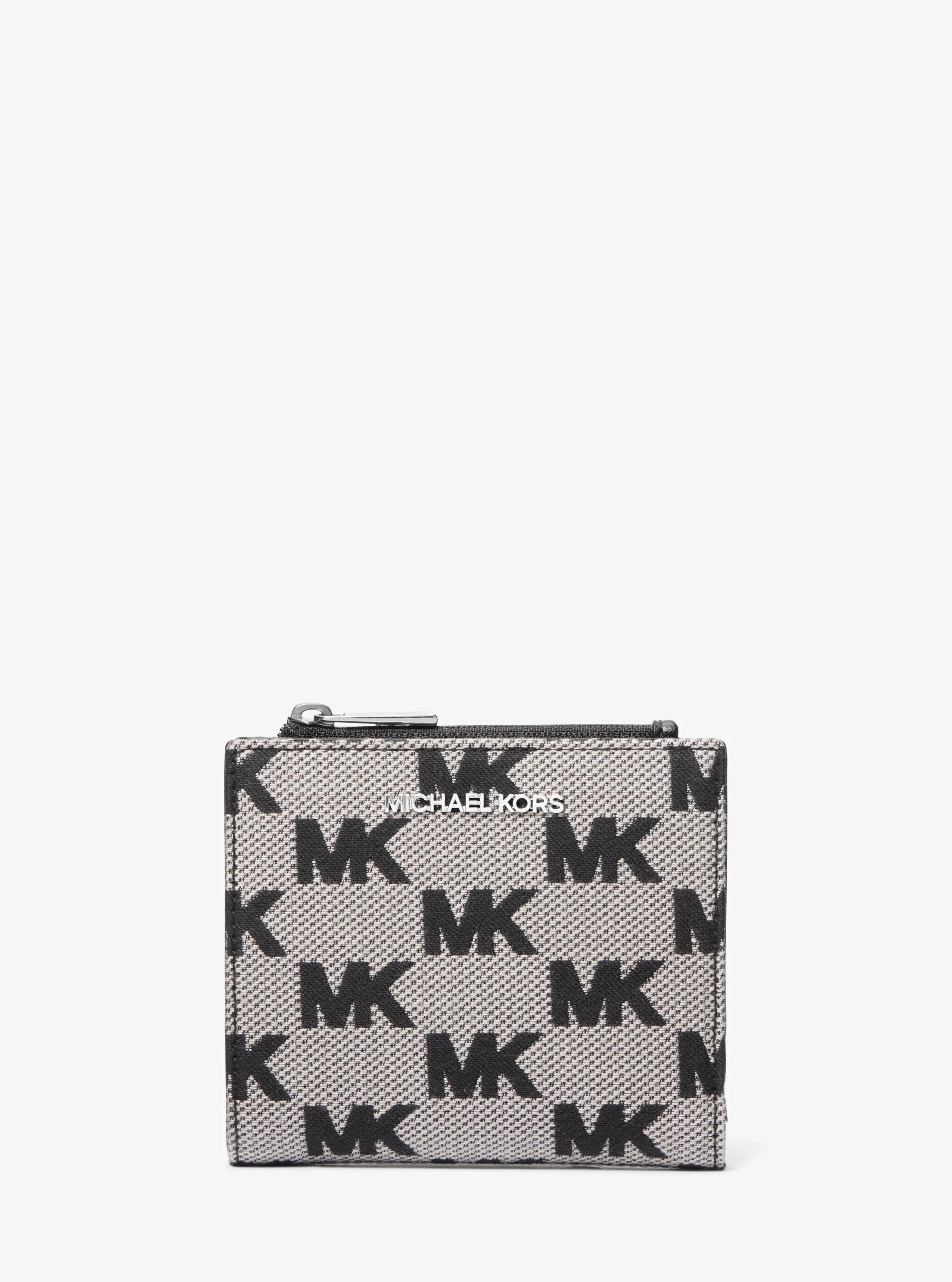 Cooper Logo Jacquard Wallet in BLACK | Michael Kors