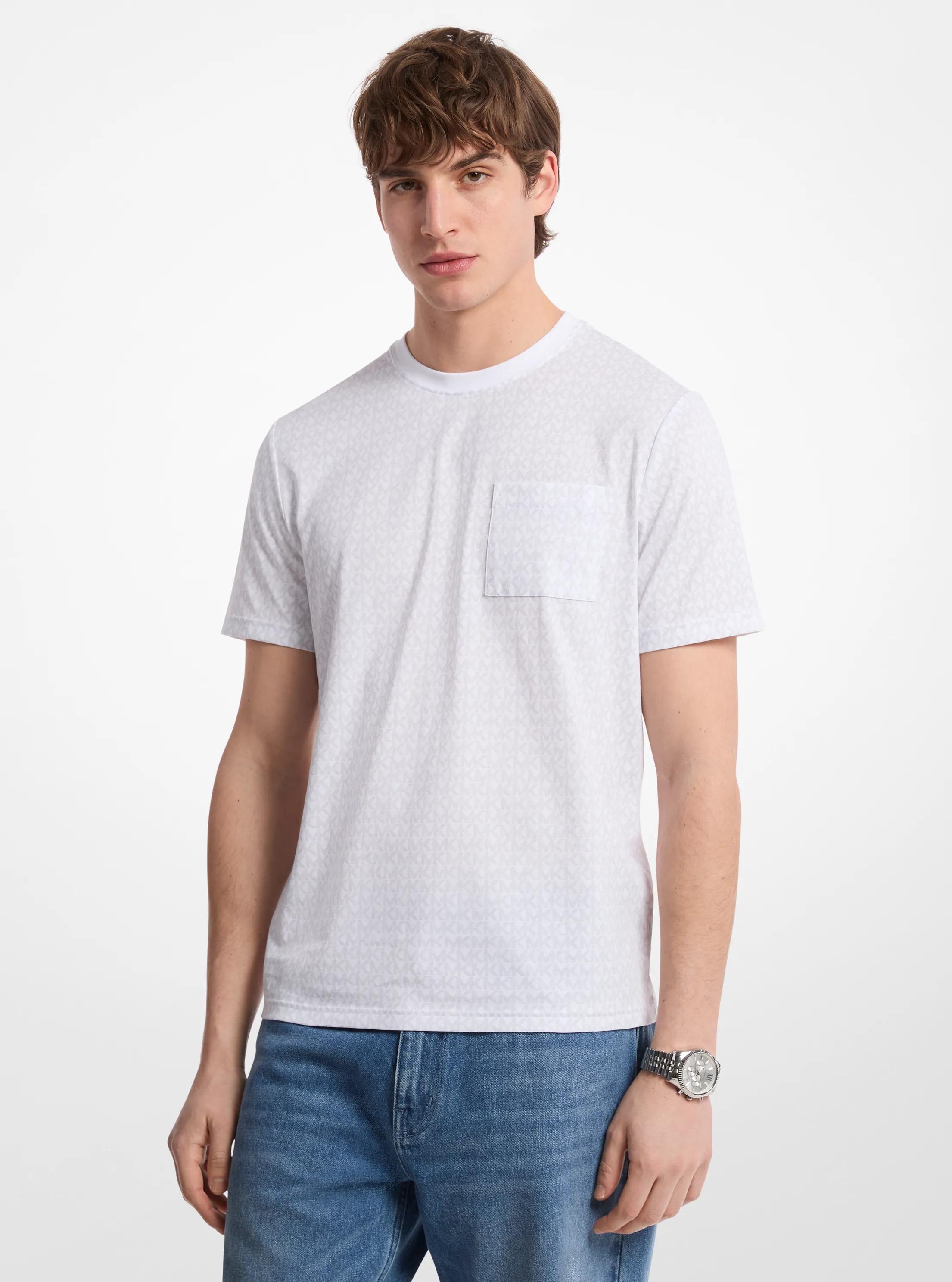 Signature Logo Cotton T-Shirt in WHITE | Michael Kors
