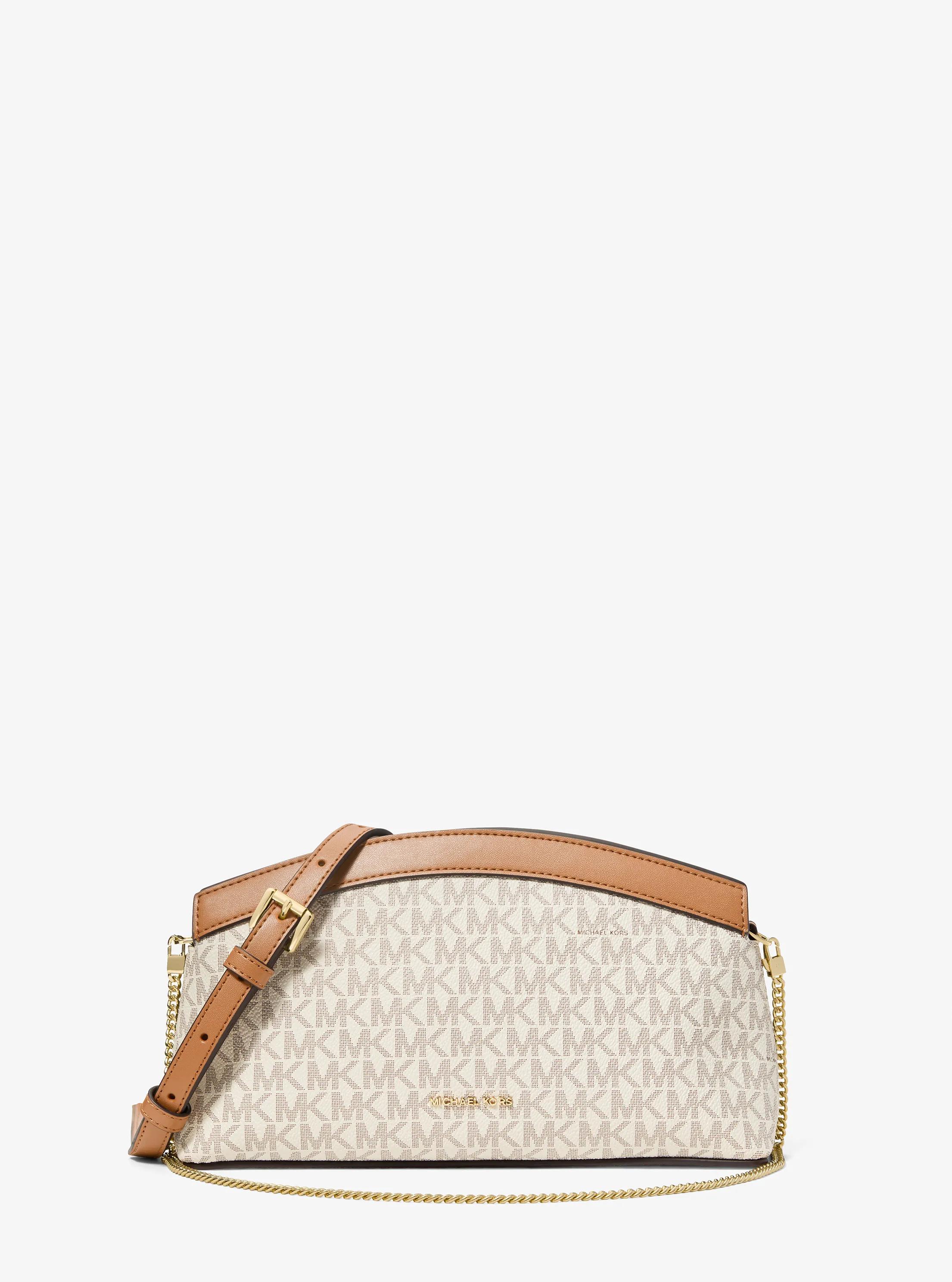 Michael Michael Kors Mk Wandelbare Clutch Athena Small Mit Signature-Logomuster - Natur - Michael Kors