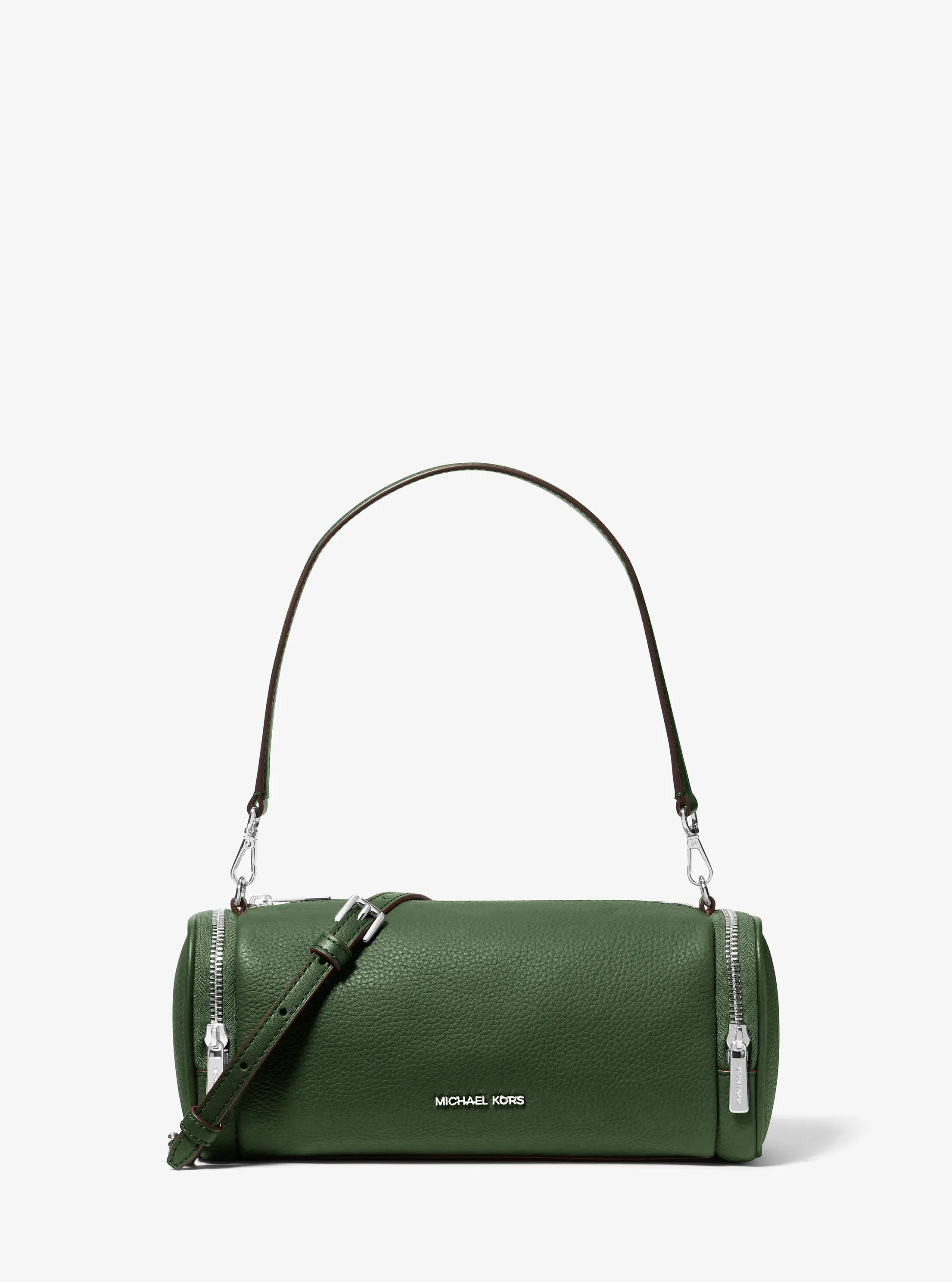 Jet Set Travel Small Pebbled Leather Convertible Crossbody Bag in AMAZON GREEN | Michael Kors