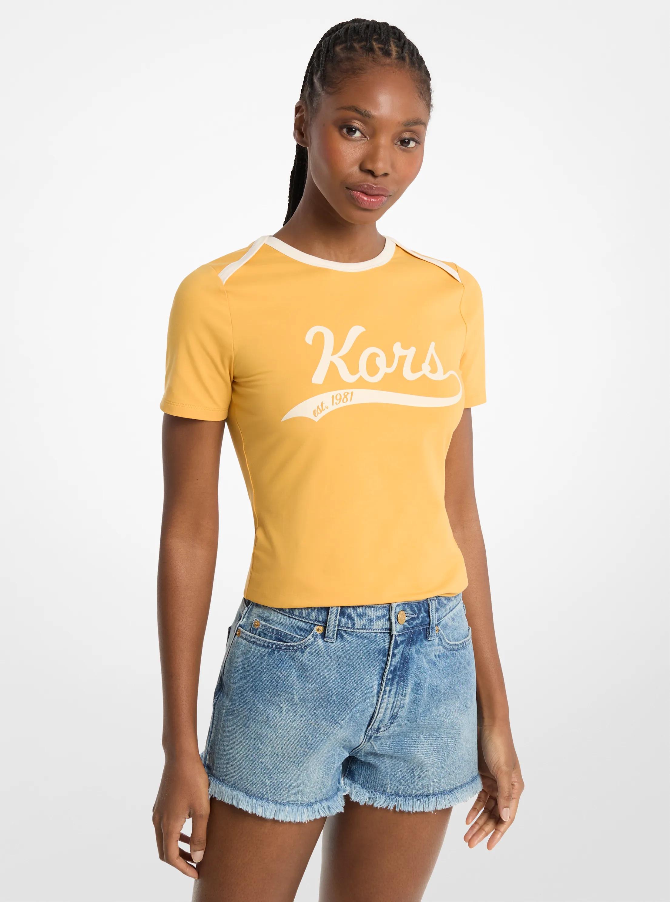 T-shirt en jersey extensible KORS in BL&Eacute; AU MIEL | Michael Kors