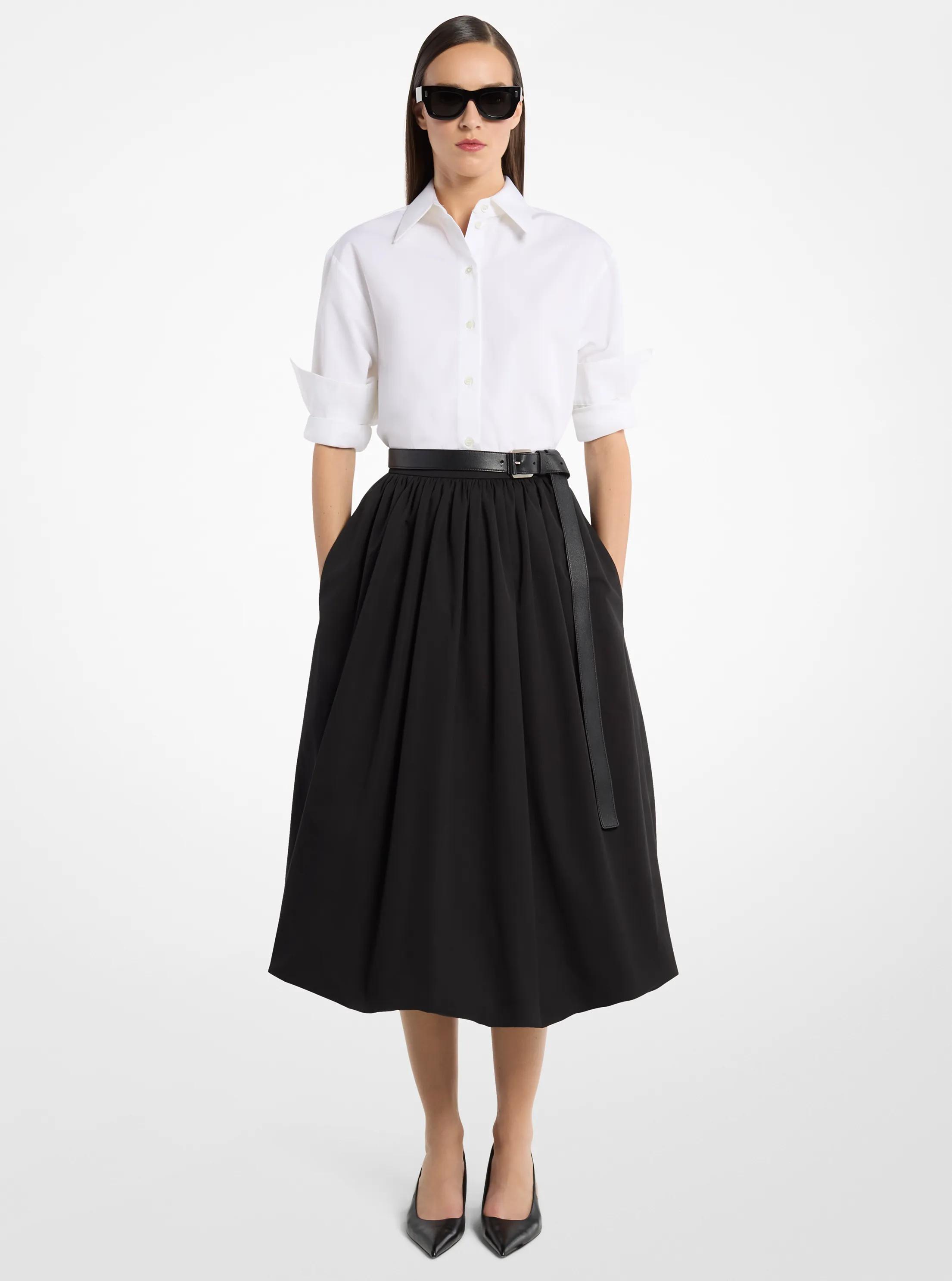 Michael Kors Collection Cotton Poplin Bubble Skirt | Thumbnail 4