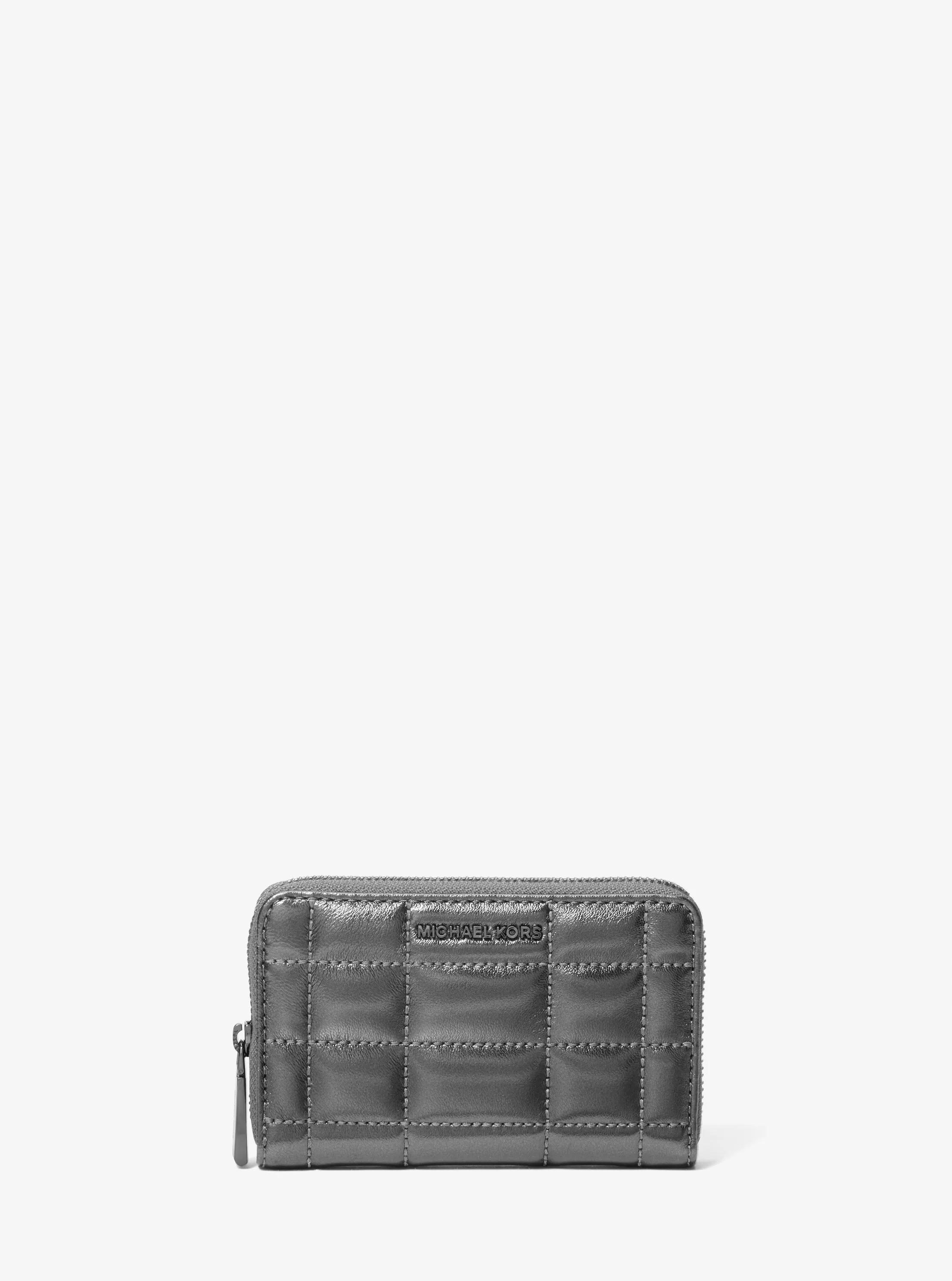 Cartera peque&ntilde;a Jet Set de piel metalizada acolchada