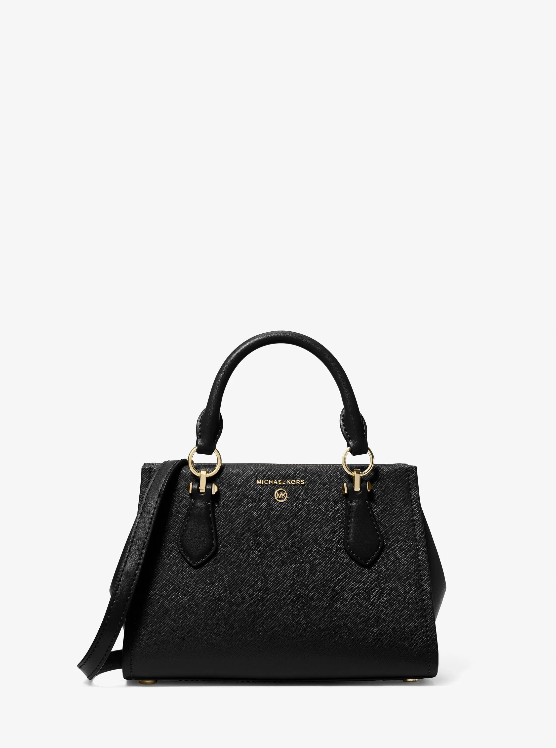 Marilyn Small Saffiano Leather Crossbody Bag in BLACK | Michael Kors