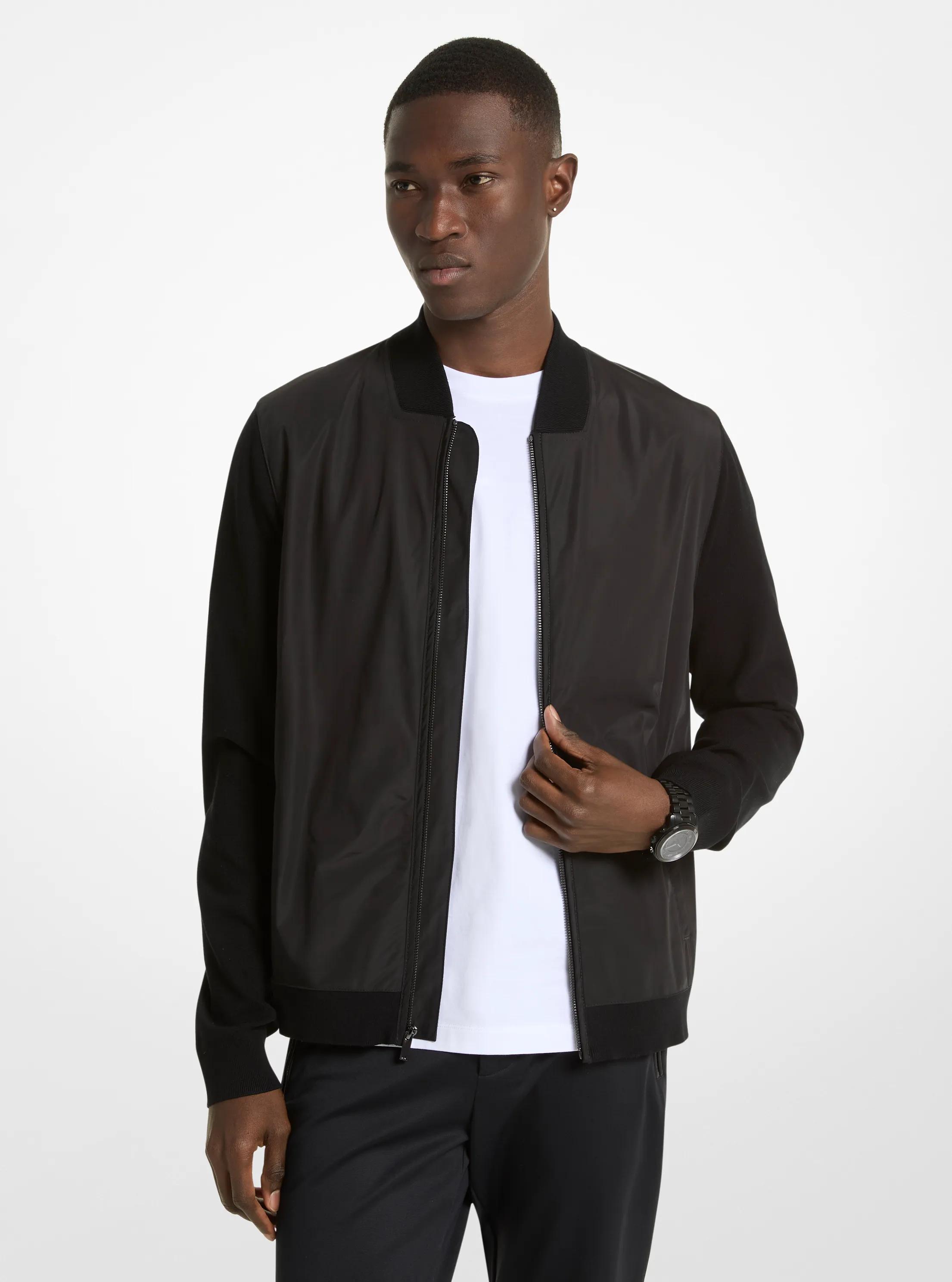 Chaqueta de mezcla de viscosa con cremallera in NEGRO | Michael Kors