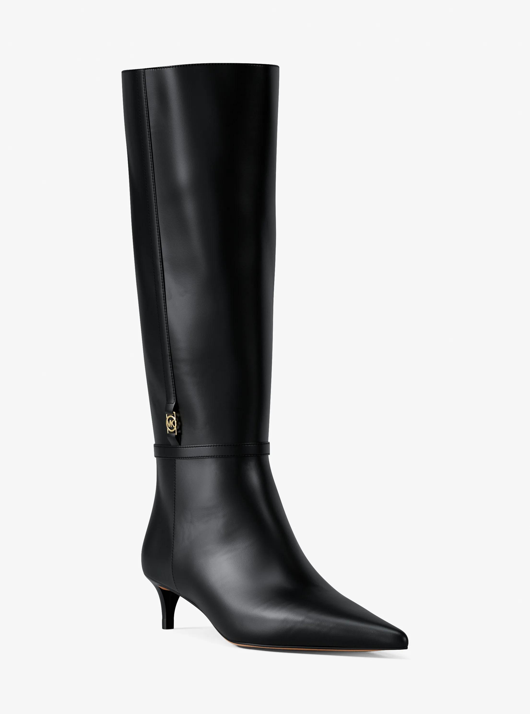 Nalia Kitten-Heel Boot in BLACK | Michael Kors