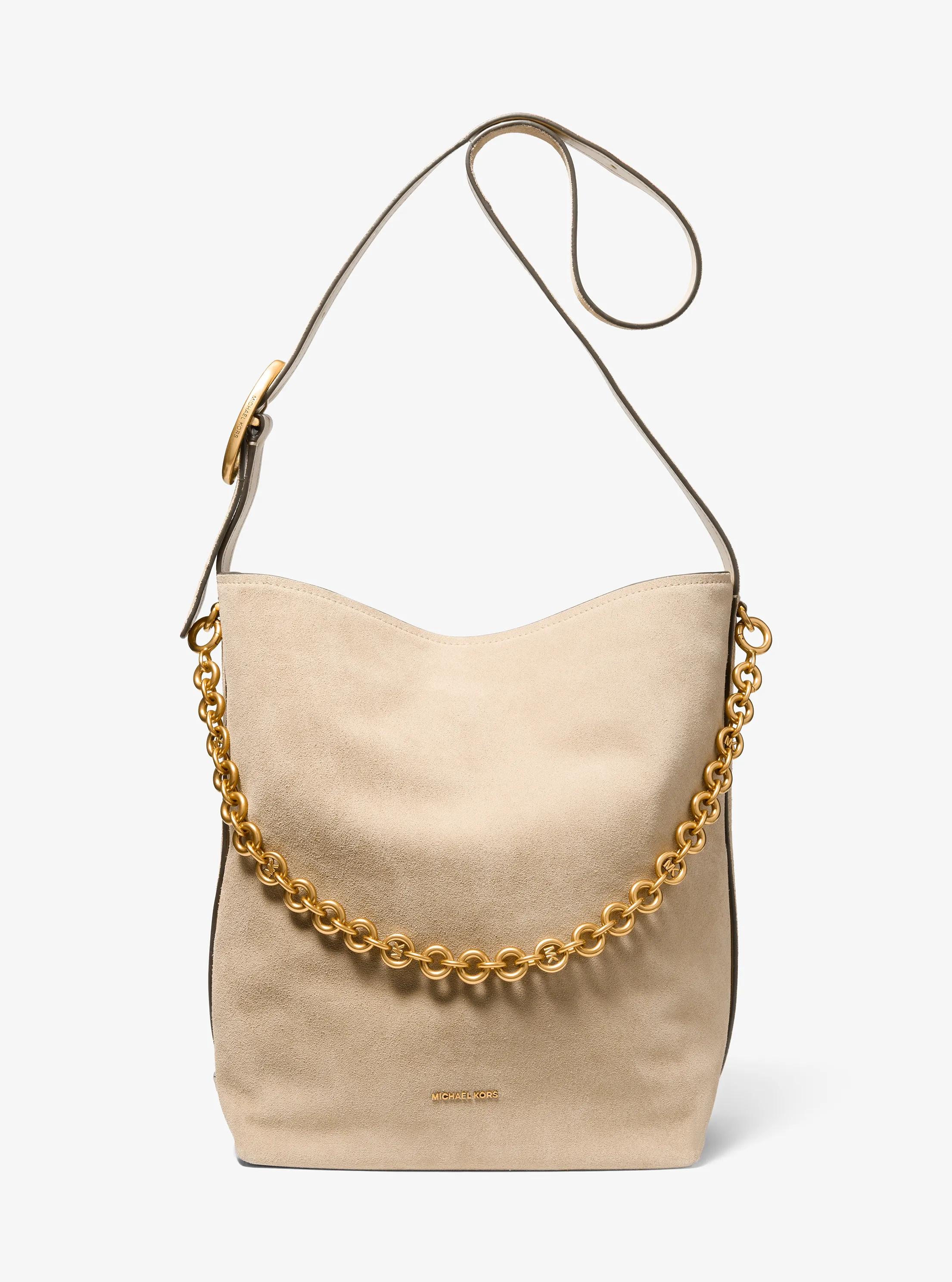 MK Grand cabas seau Nolita en daim - Naturel - Michael Kors