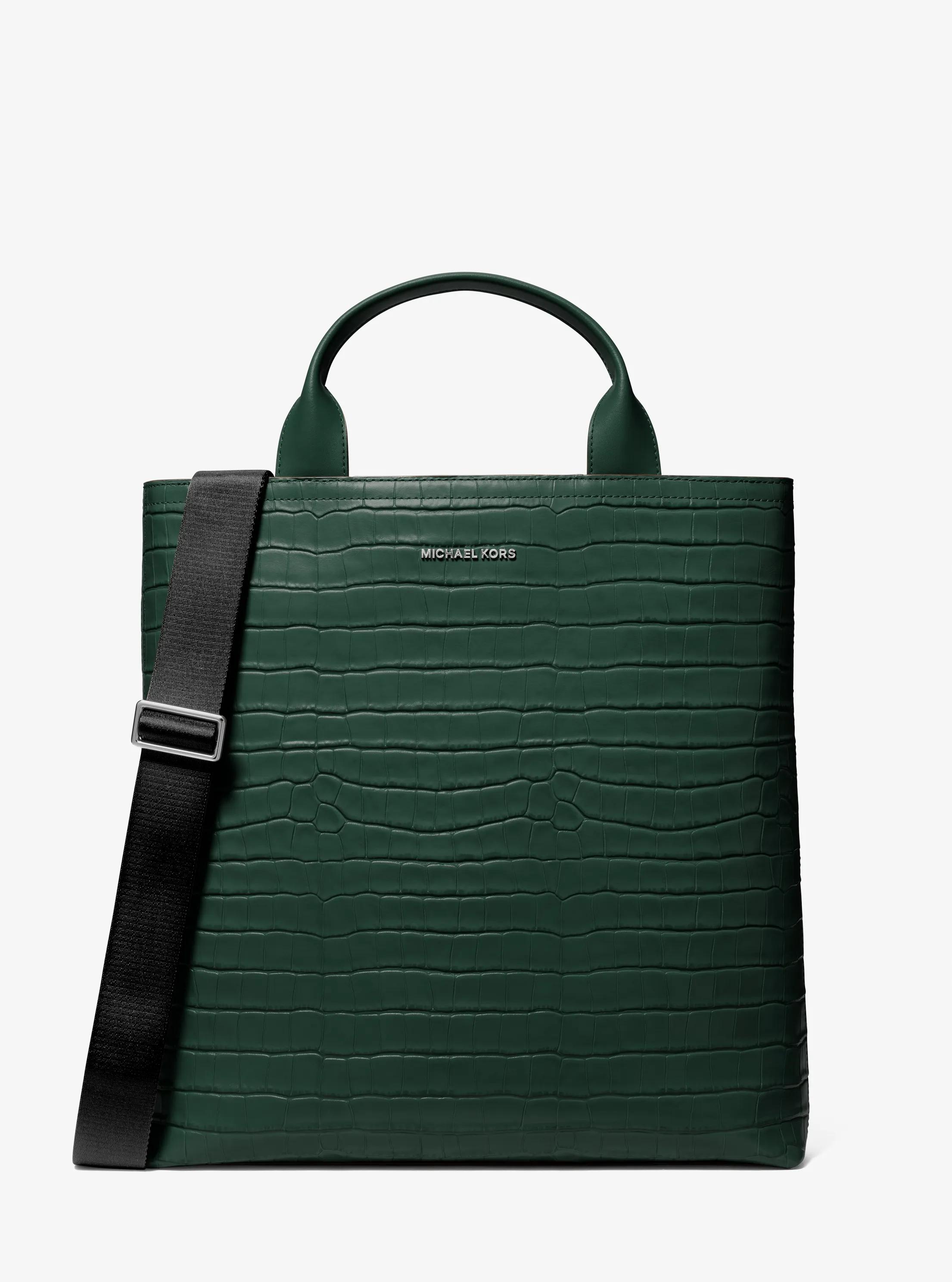 Bolso tote Hudson de piel con motivo de cocodrilo en relieve