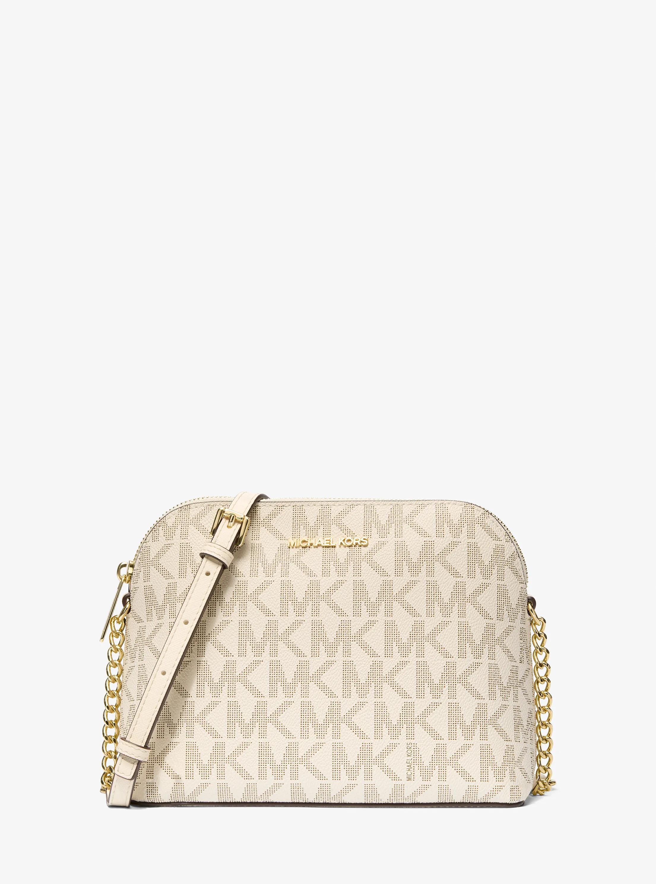Cindy Signature Logo Dome Crossbody Bag in LT CRM MULTI | Michael Kors