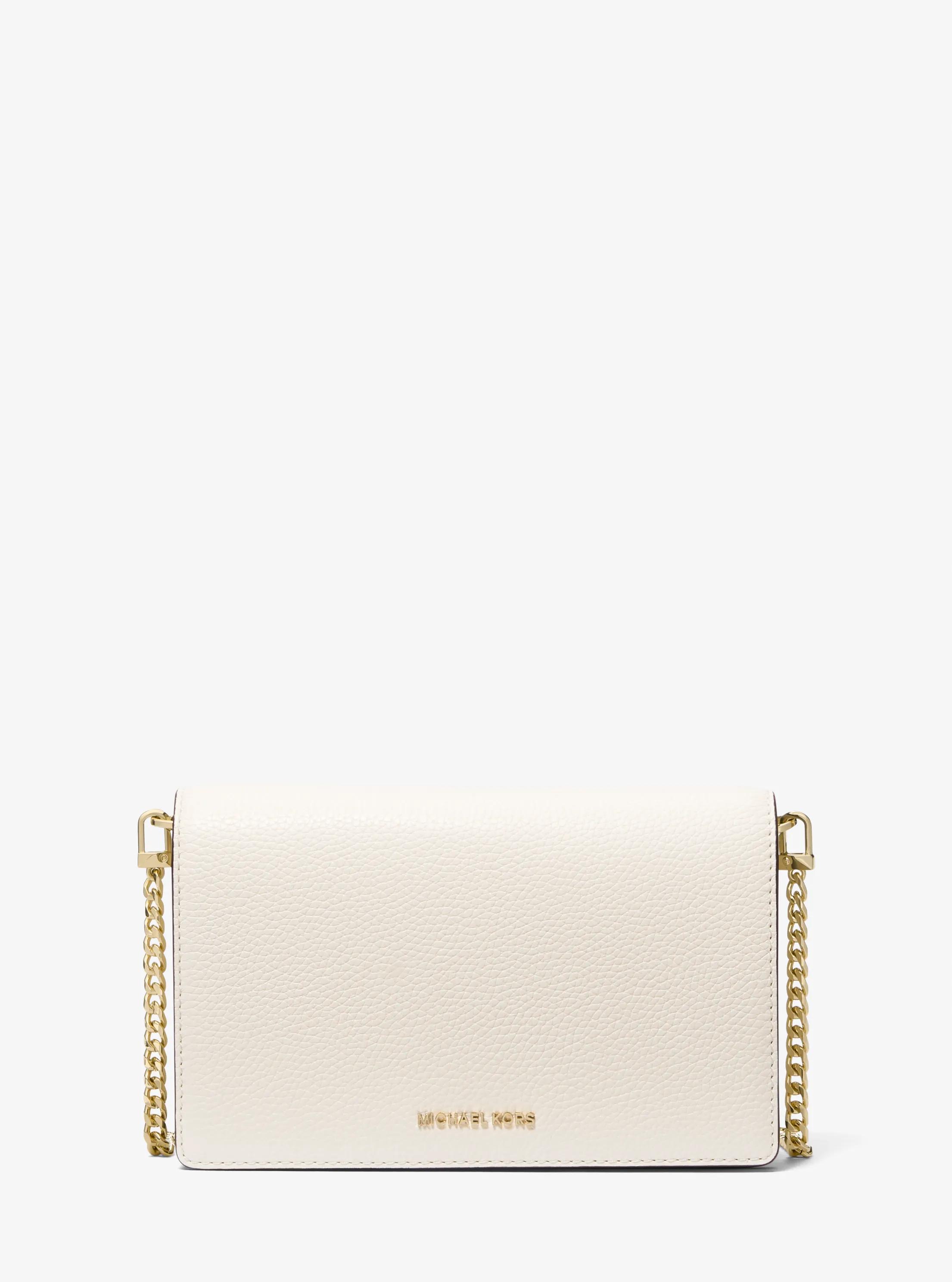 Bandolera Jet Set mediana de piel granulada in CREMA CLARO | Michael Kors