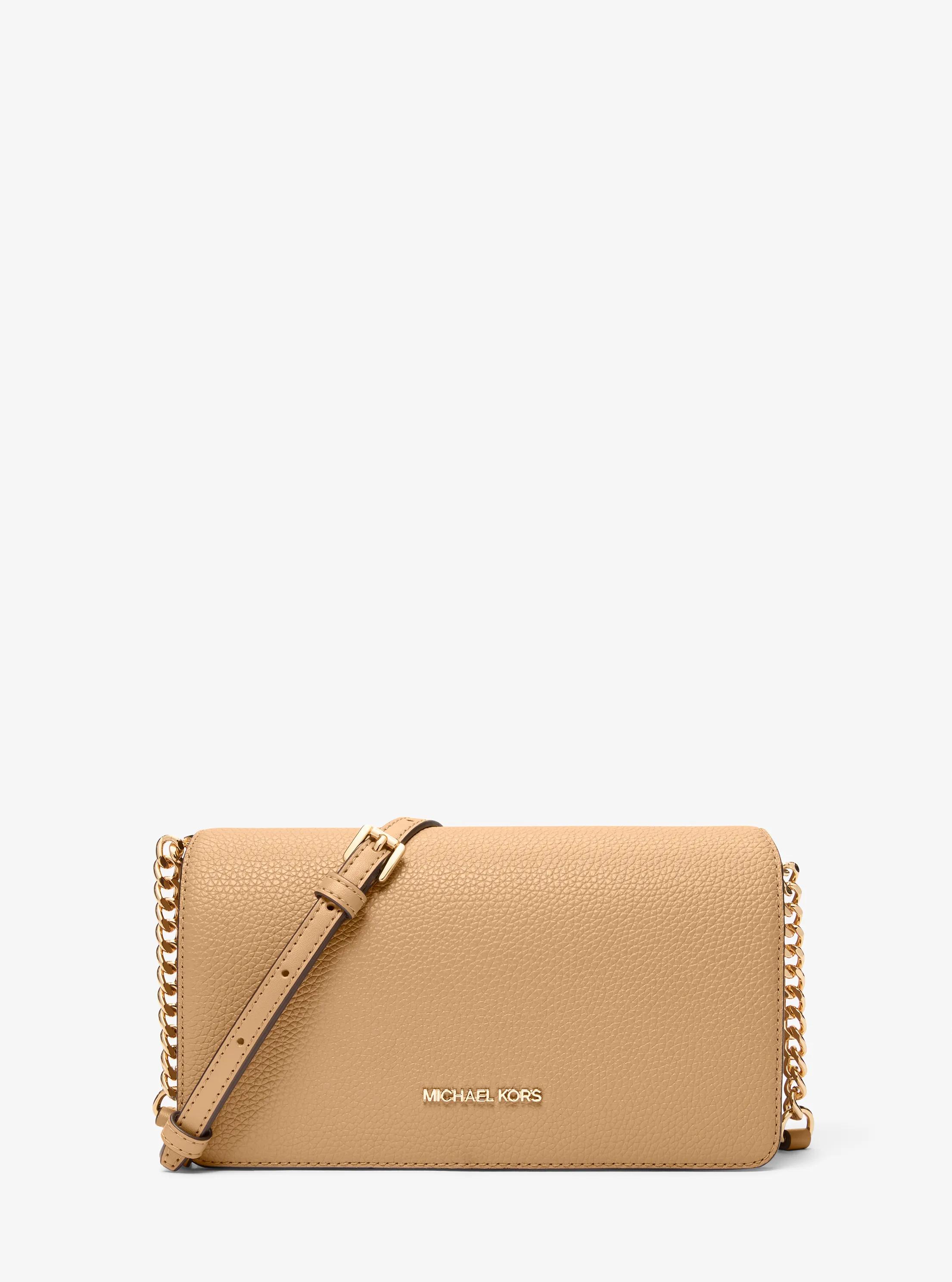 Bandolera Jet Set Travel mediana de piel granulada in CAMEL | Michael Kors