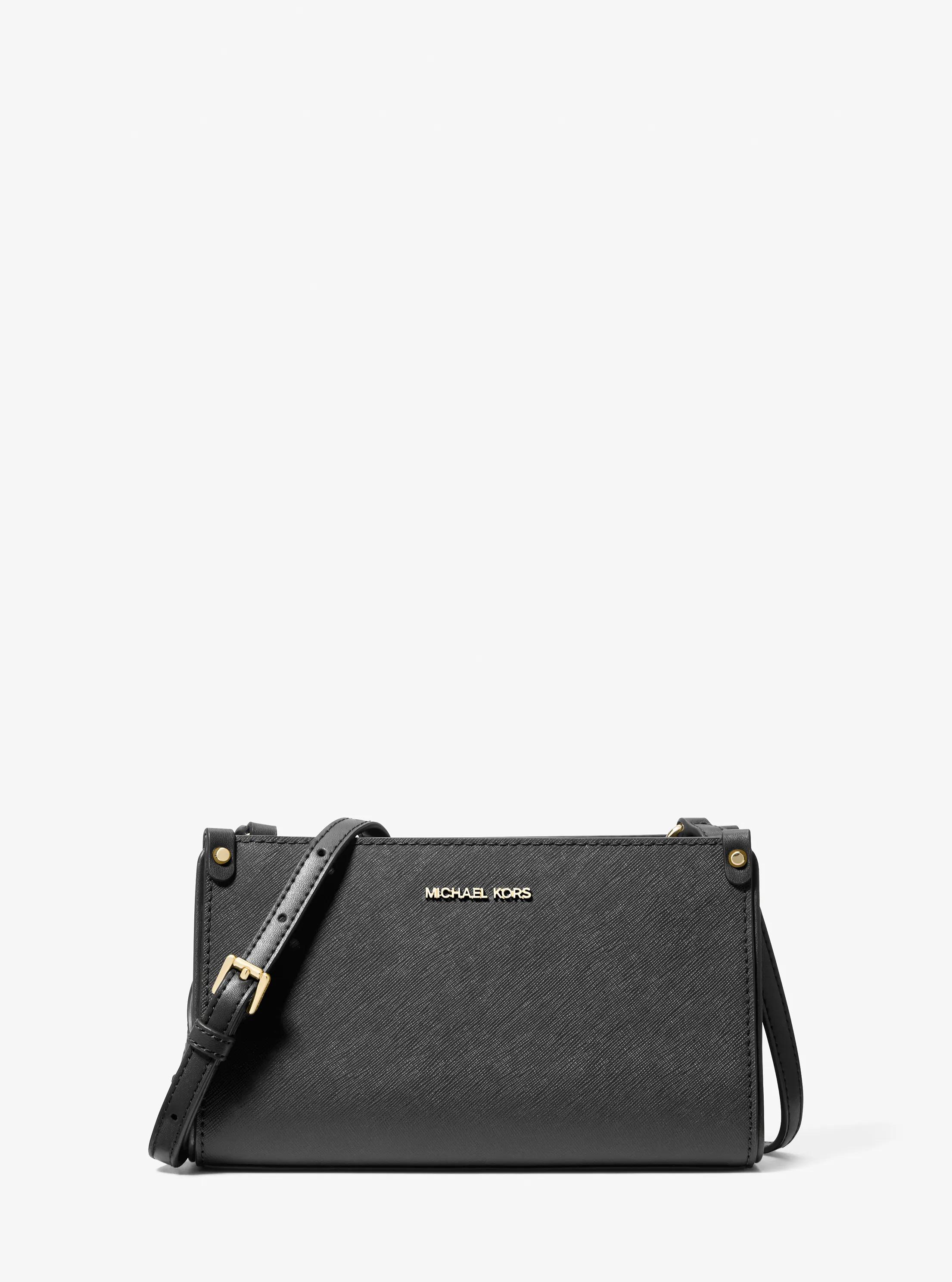 Petit sac &agrave; bandouli&egrave;re Maple en cuir saffiano in NOIR | Michael Kors