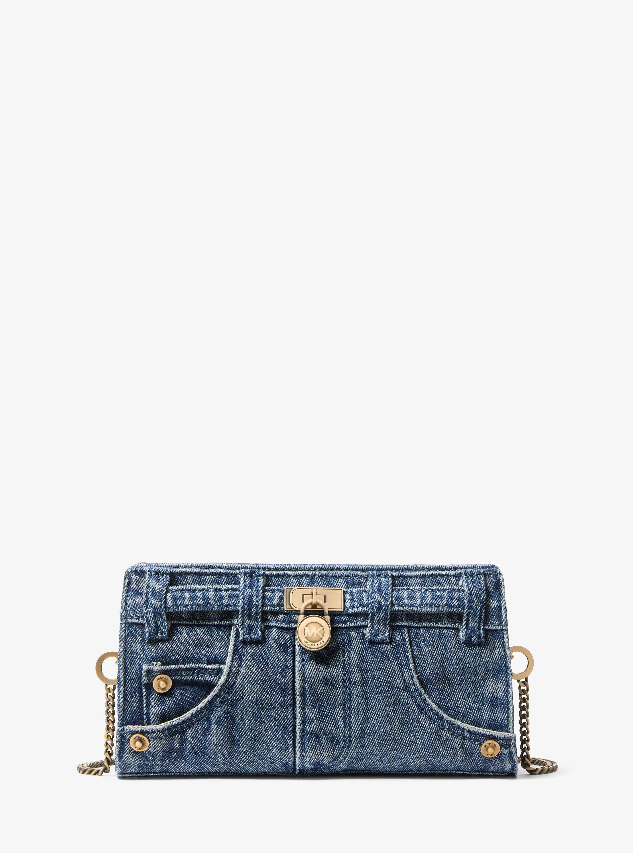 Bandolera Hamilton Moderne extrapeque&ntilde;a convertible de denim lavado in AZUL VINTAGE CLARO LAVADO | Michael Kors