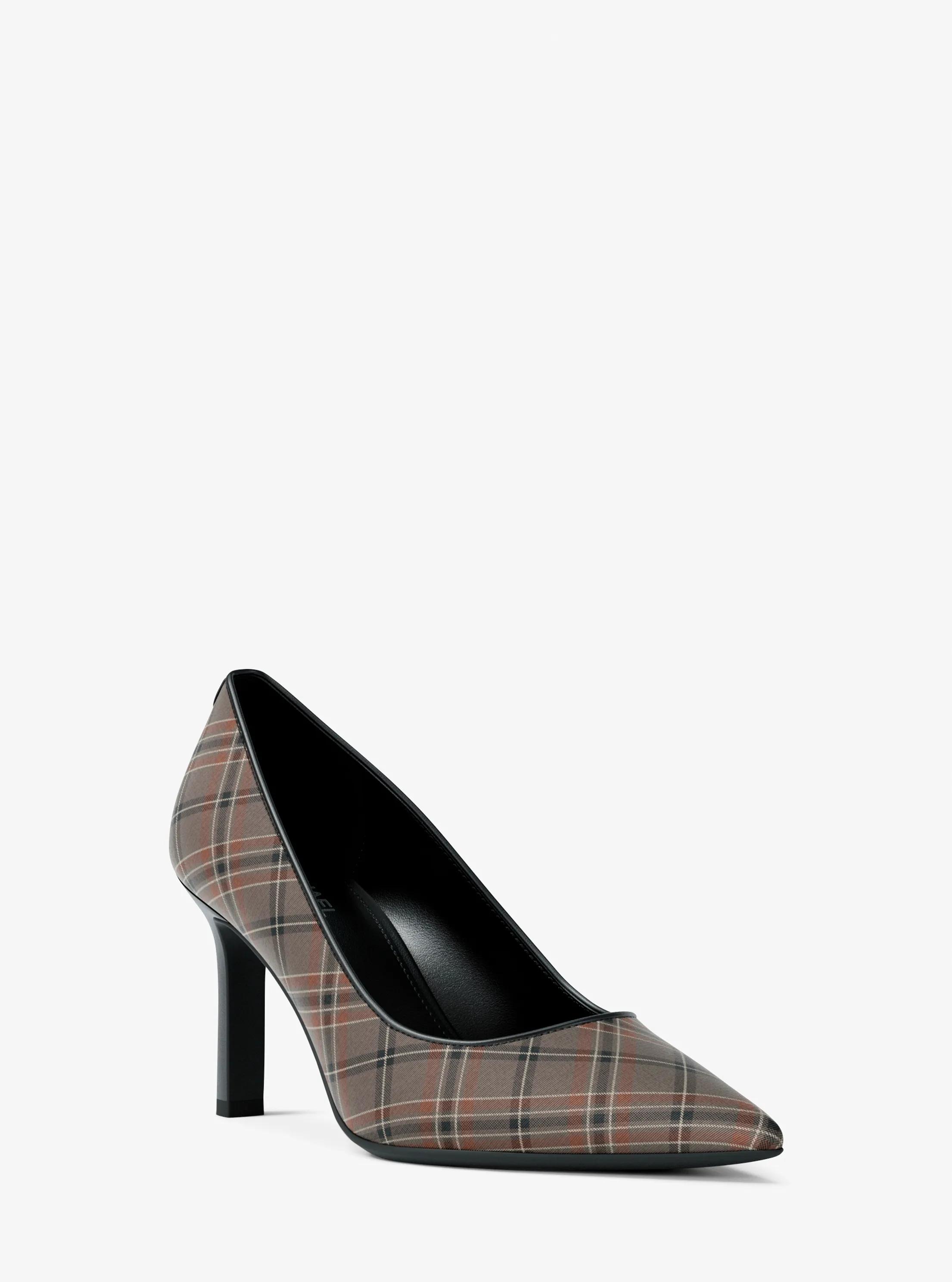 Willa Plaid Print Pump in MUSHROOM MLTI | Michael Kors