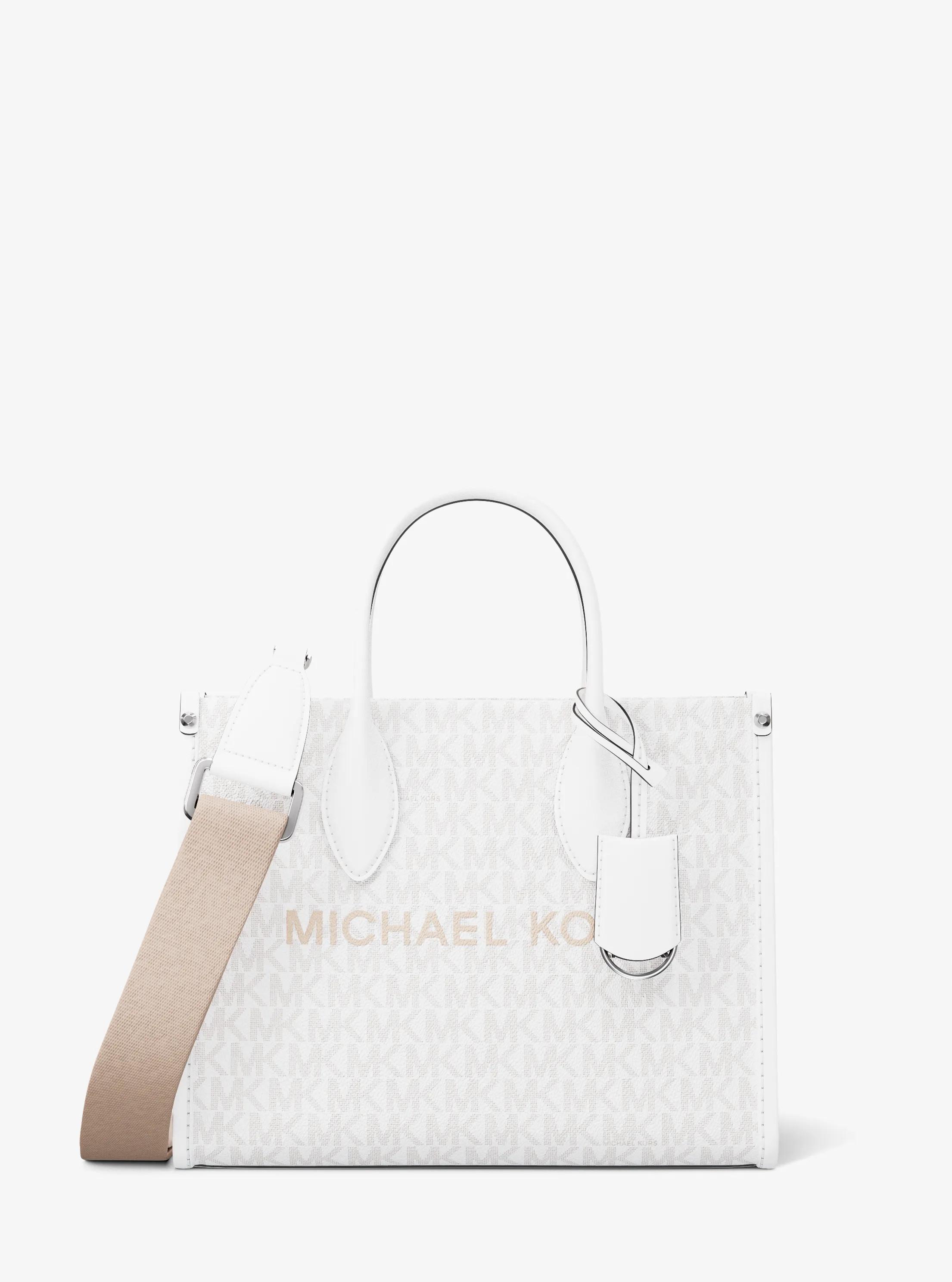 Mirella Small Signature Logo Crossbody Bag in OPTIC WHITE - Sale
