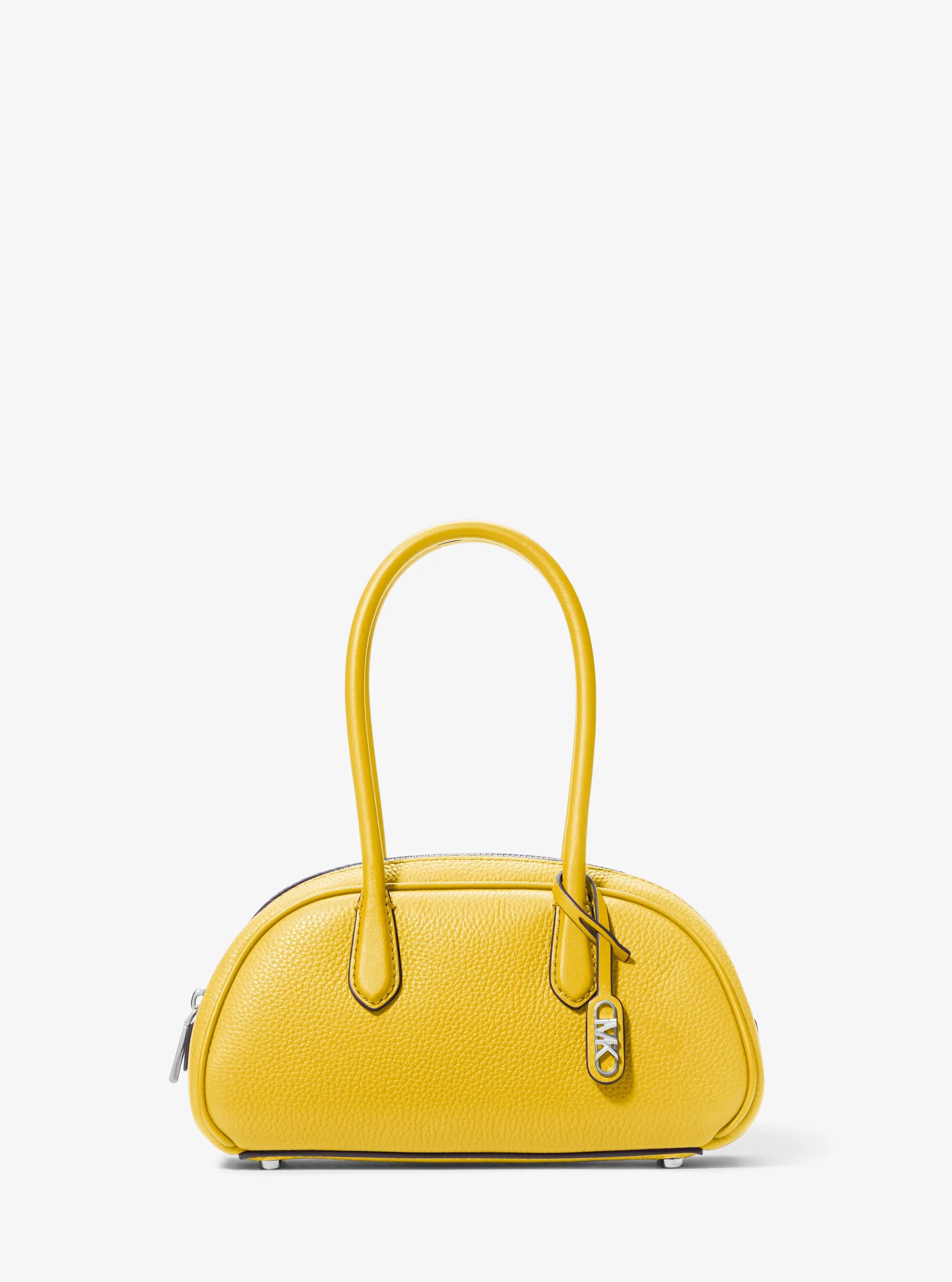 Bolso satchel Lulu peque&ntilde;o de piel granulada in DIENTE DE LE&Oacute;N BRILLANTE | Michael Kors