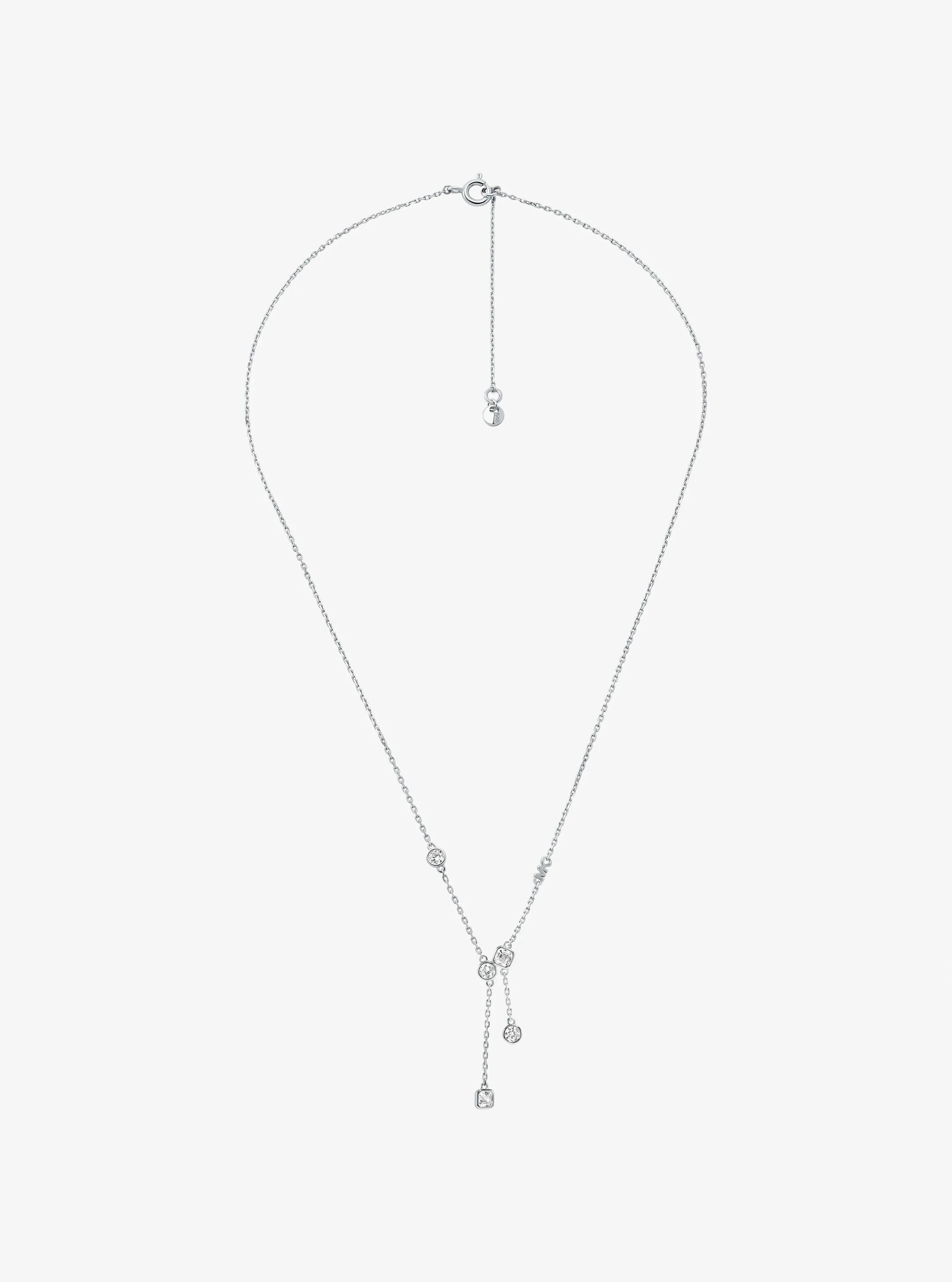 Precious Metal-Plated Sterling Silver Bezel Necklace in SILVER | Michael Kors