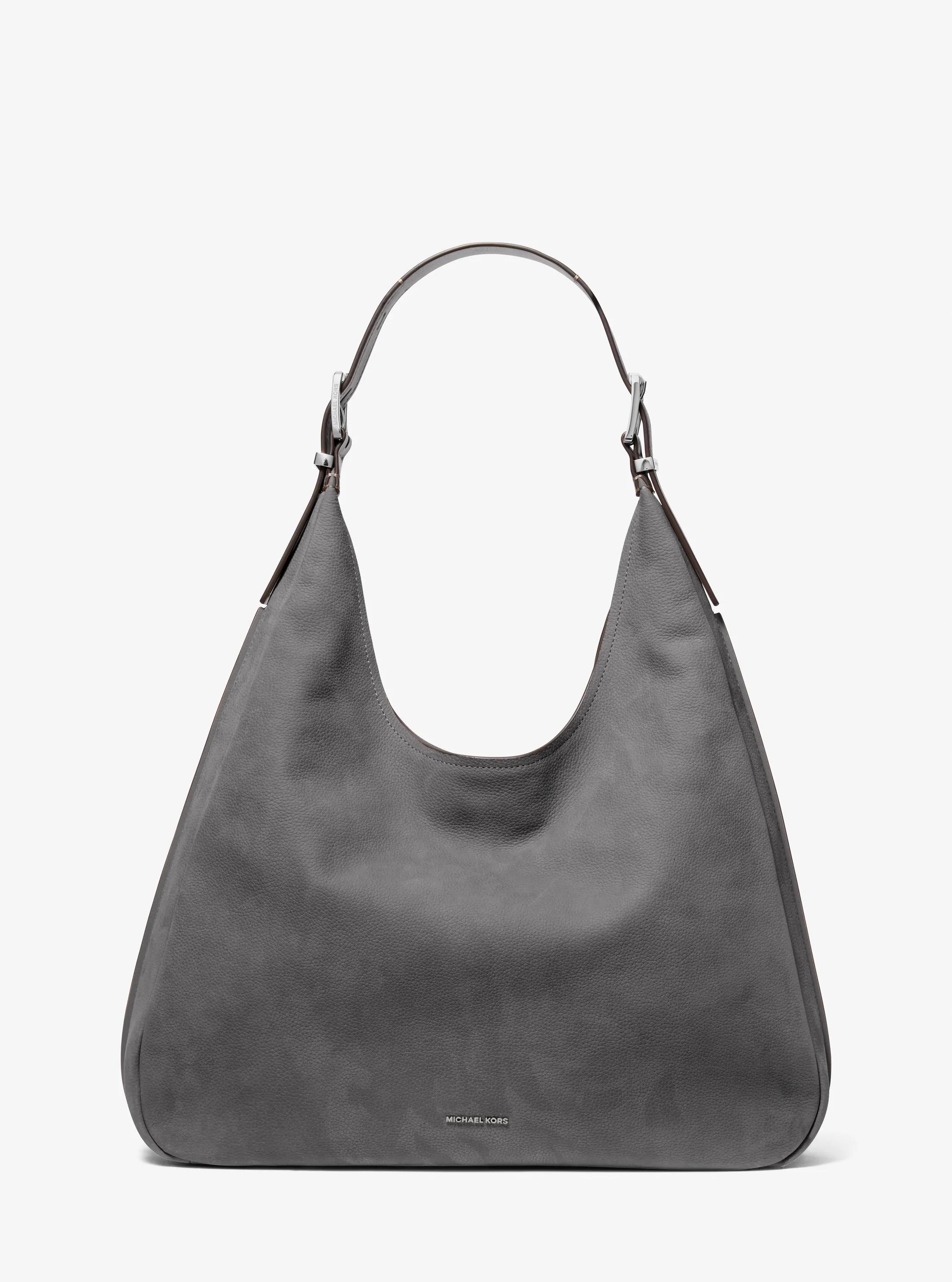 Bolso hobo de hombro Nolita grande de nobuk in PIZARRA | Michael Kors
