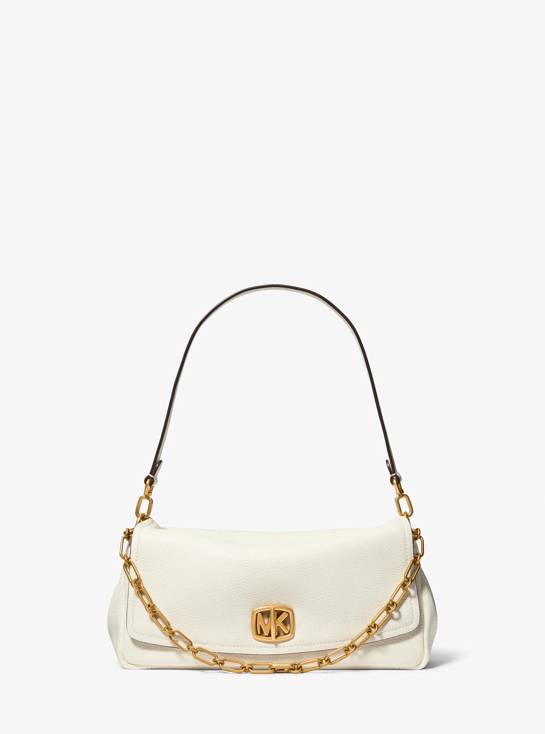 Bryant Large Textured Leather Convertible Shoulder Bag in EGGSHELL | Michael Kors
