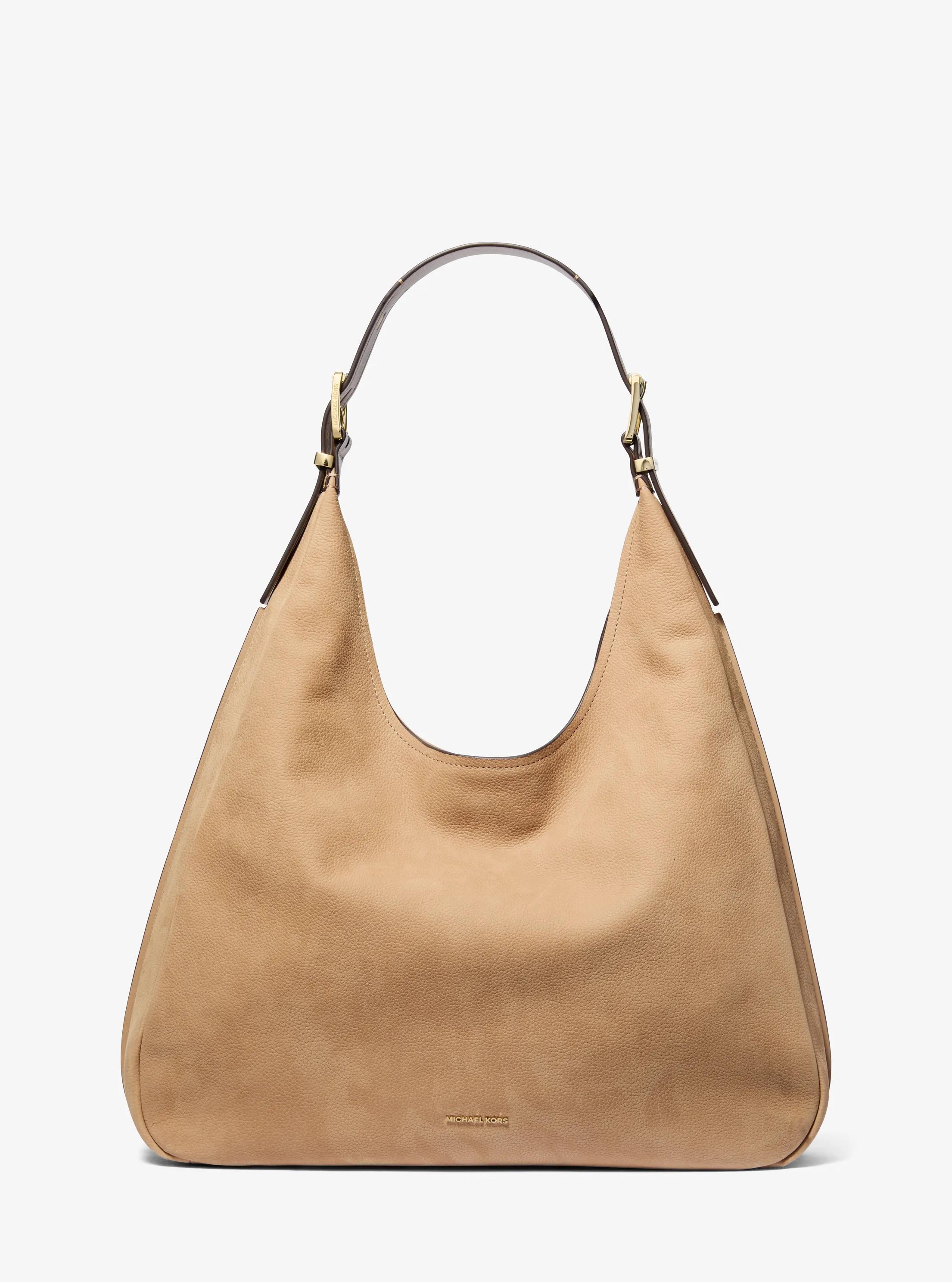 Nolita Large Nubuck Hobo Shoulder Bag in CAMEL | Michael Kors