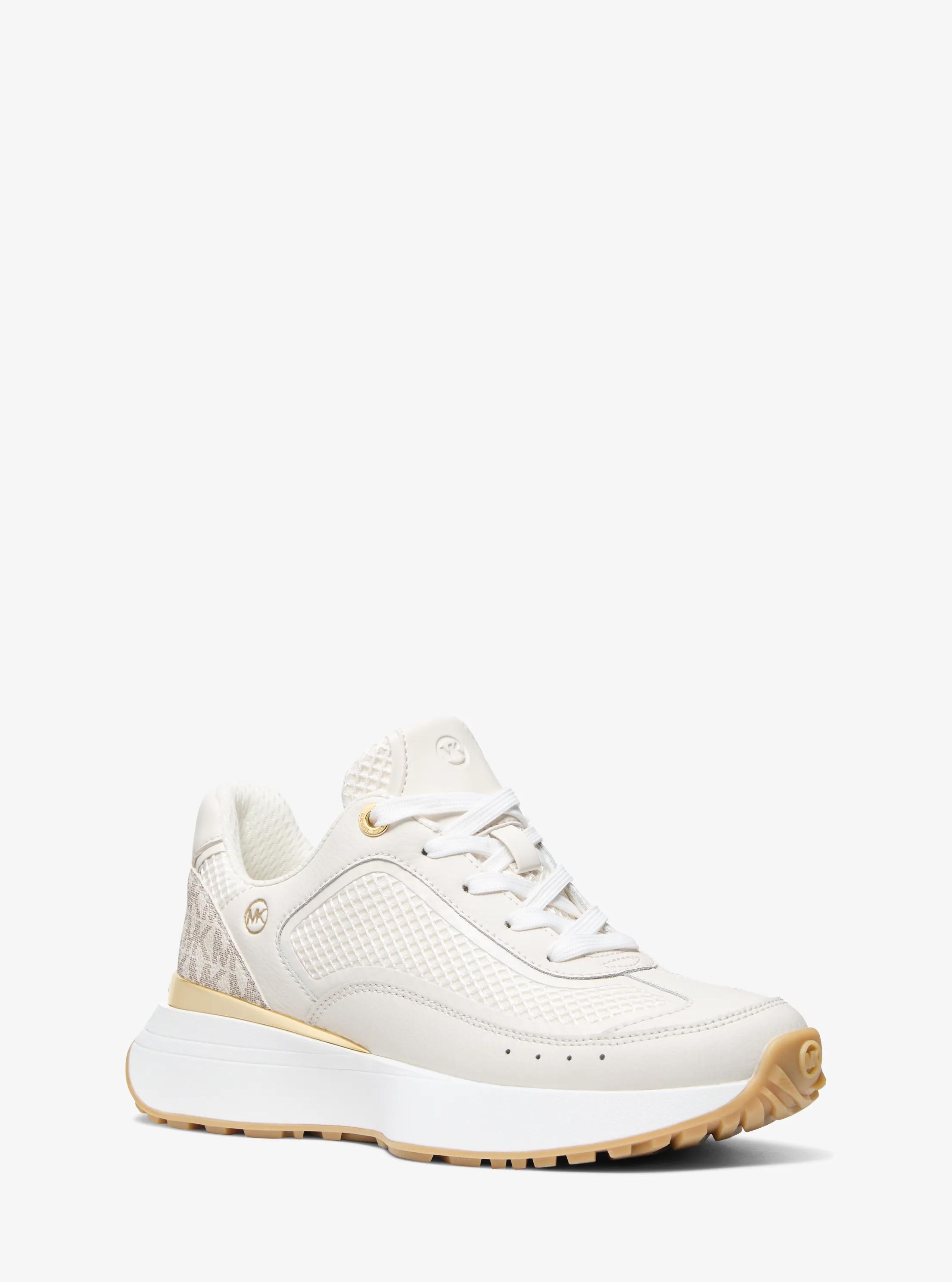 Ari Mixed-Media Trainer in VANILLA | Michael Kors