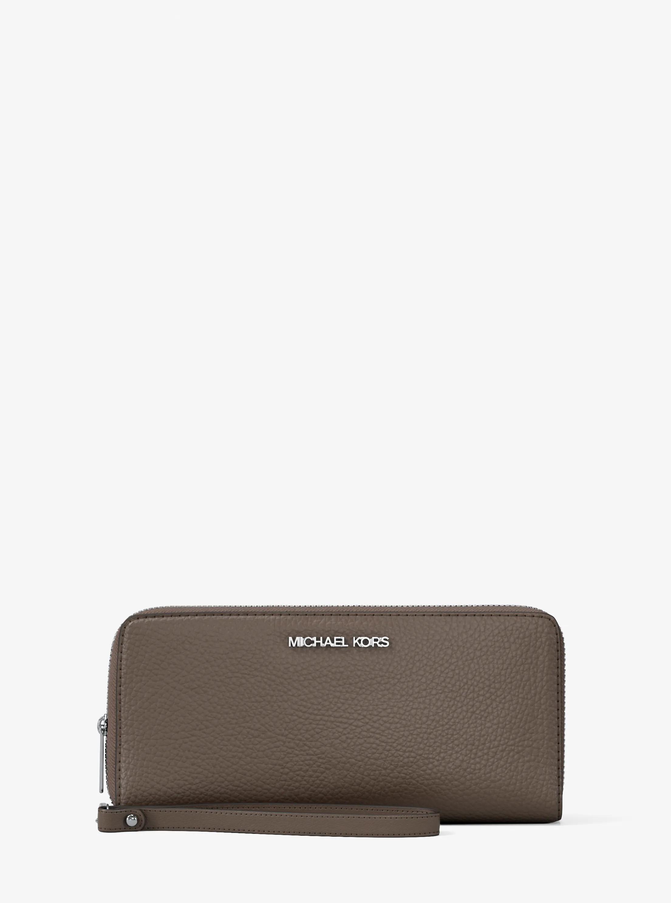 Grand portefeuille continental en cuir grain&eacute; in CHAMPIGNON | Michael Kors