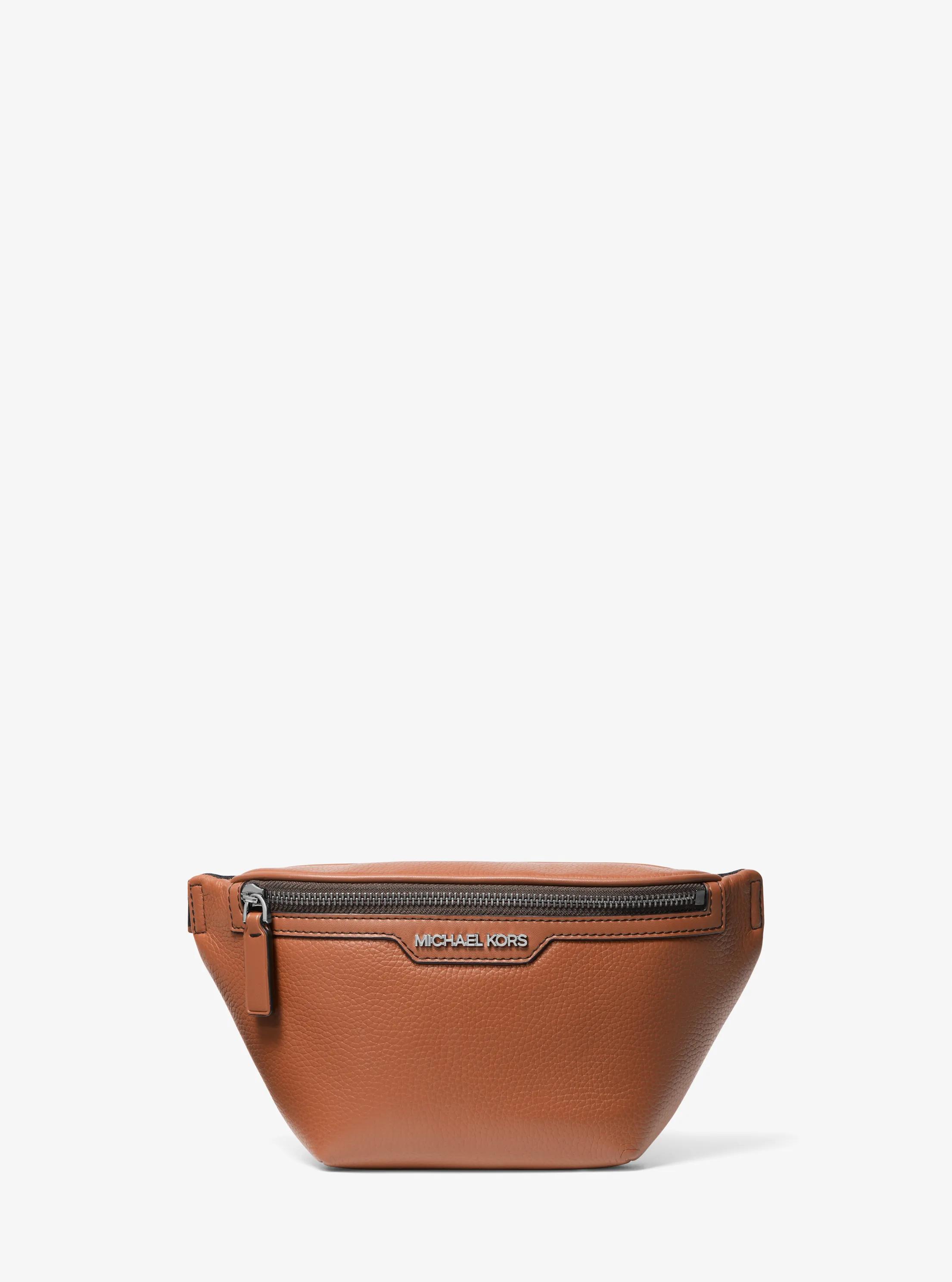Cooper Small Leather Sling Pack in LUGGAGE | Michael Kors