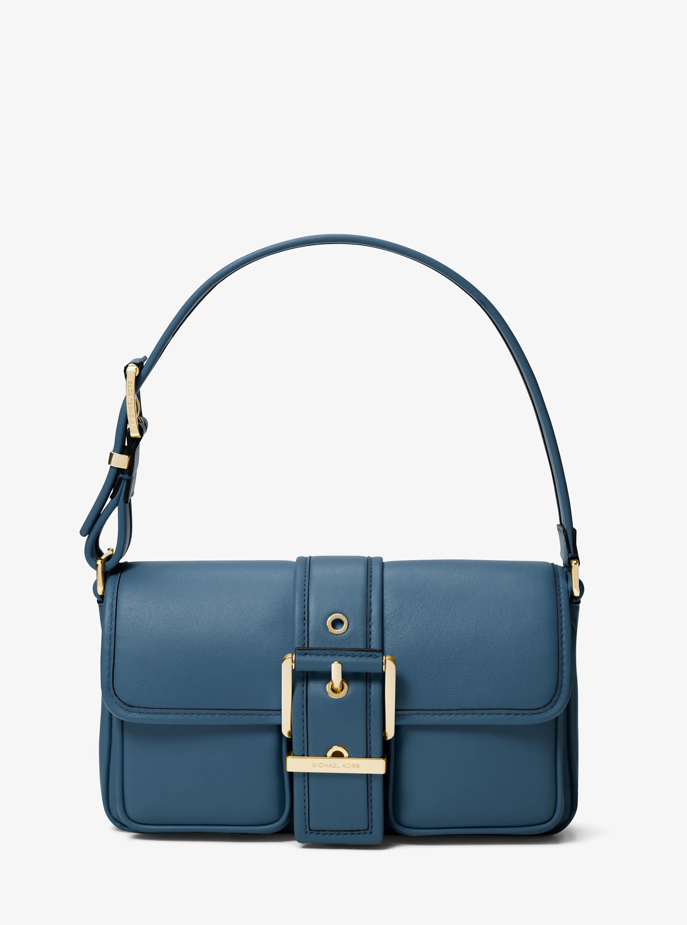 Bolso de hombro Colby mediano de piel in CHAMBRAY OSCURO | Michael Kors