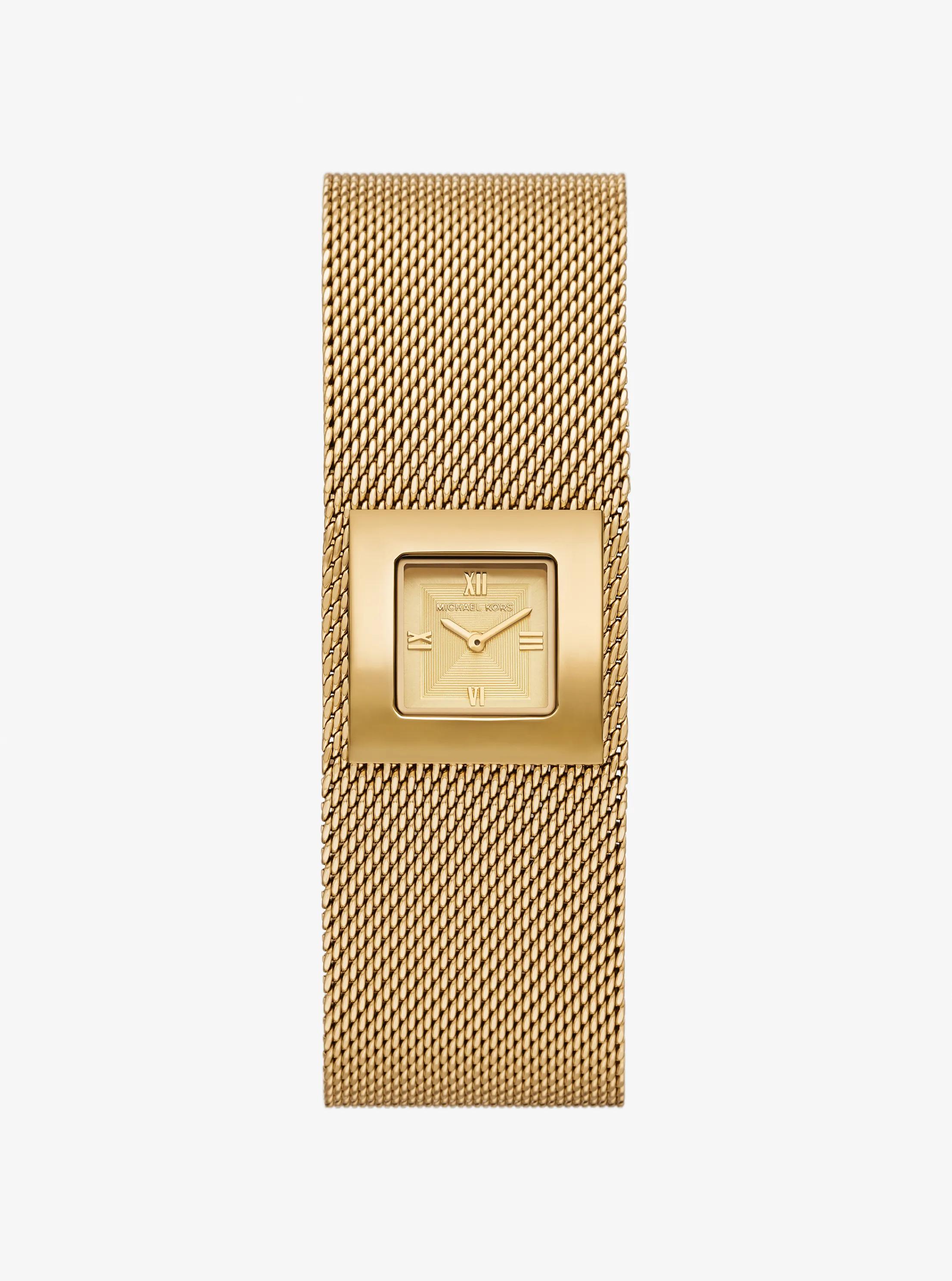 Petite montre dor&eacute;e Georgie &agrave; bracelet en maille in OR | Michael Kors