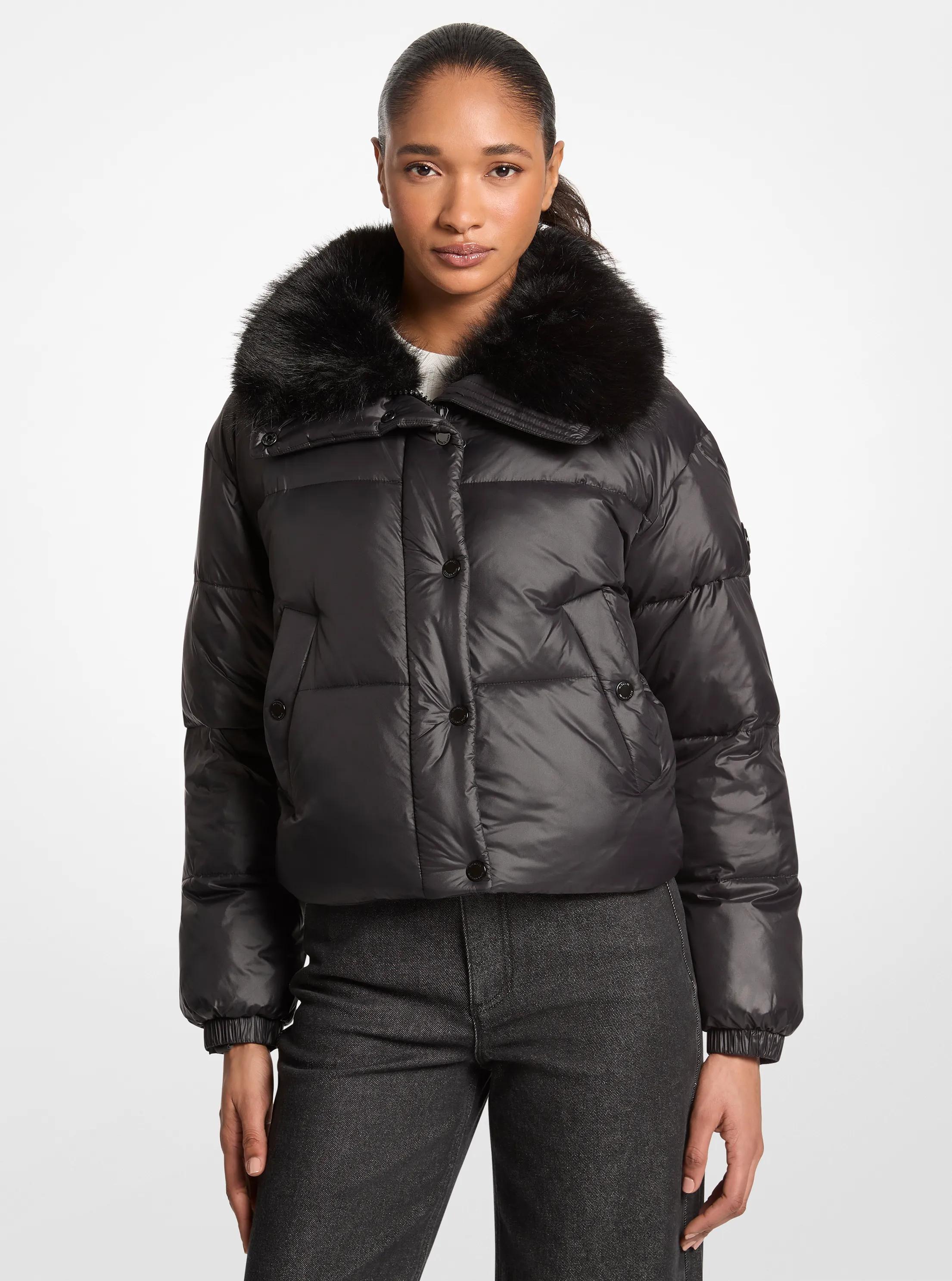 Chaqueta acolchada de sherpa in NEGRO | Michael Kors