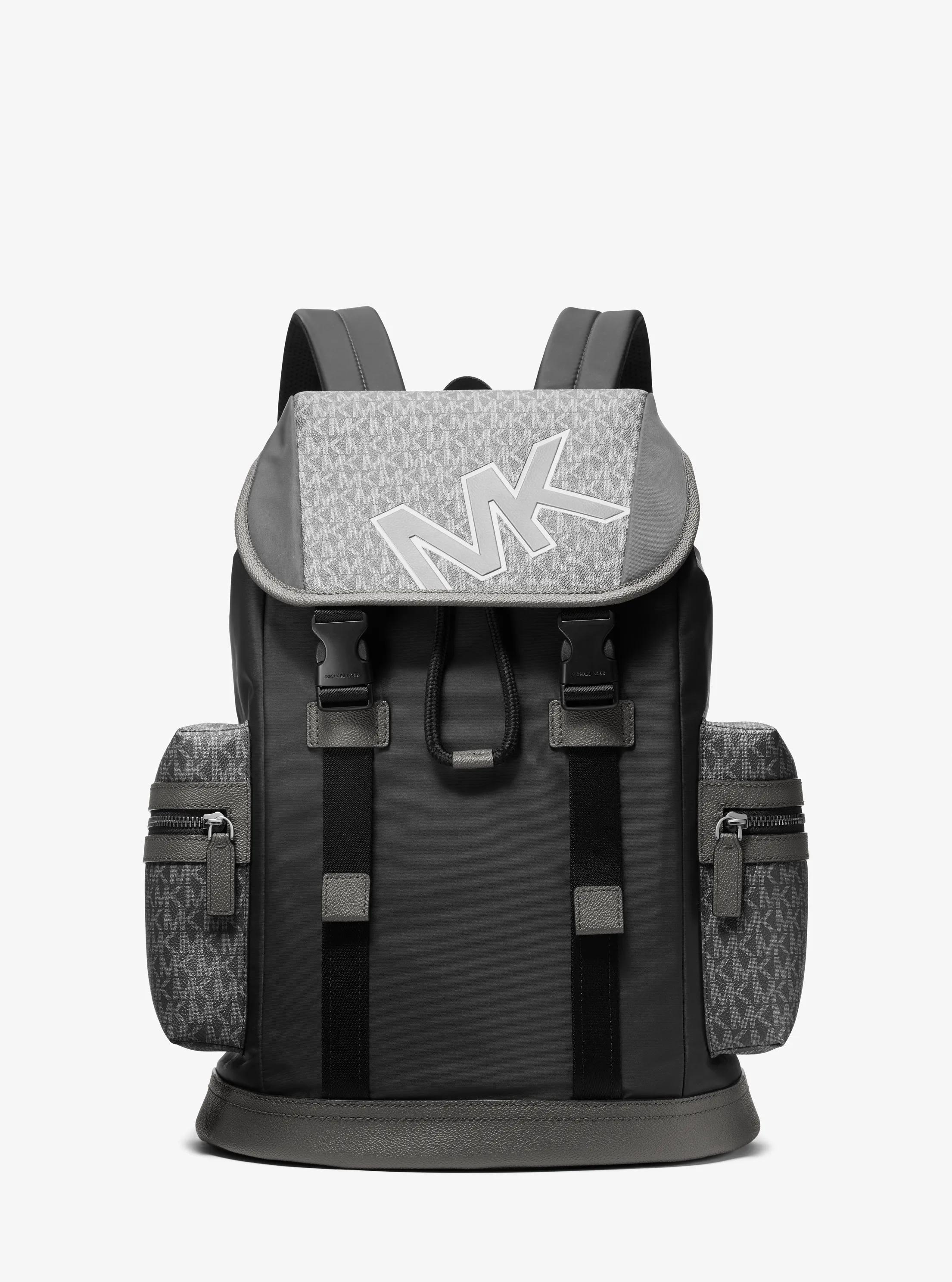 Cooper Signature Logo and Nylon Backpack in GUNMETAL | Michael Kors