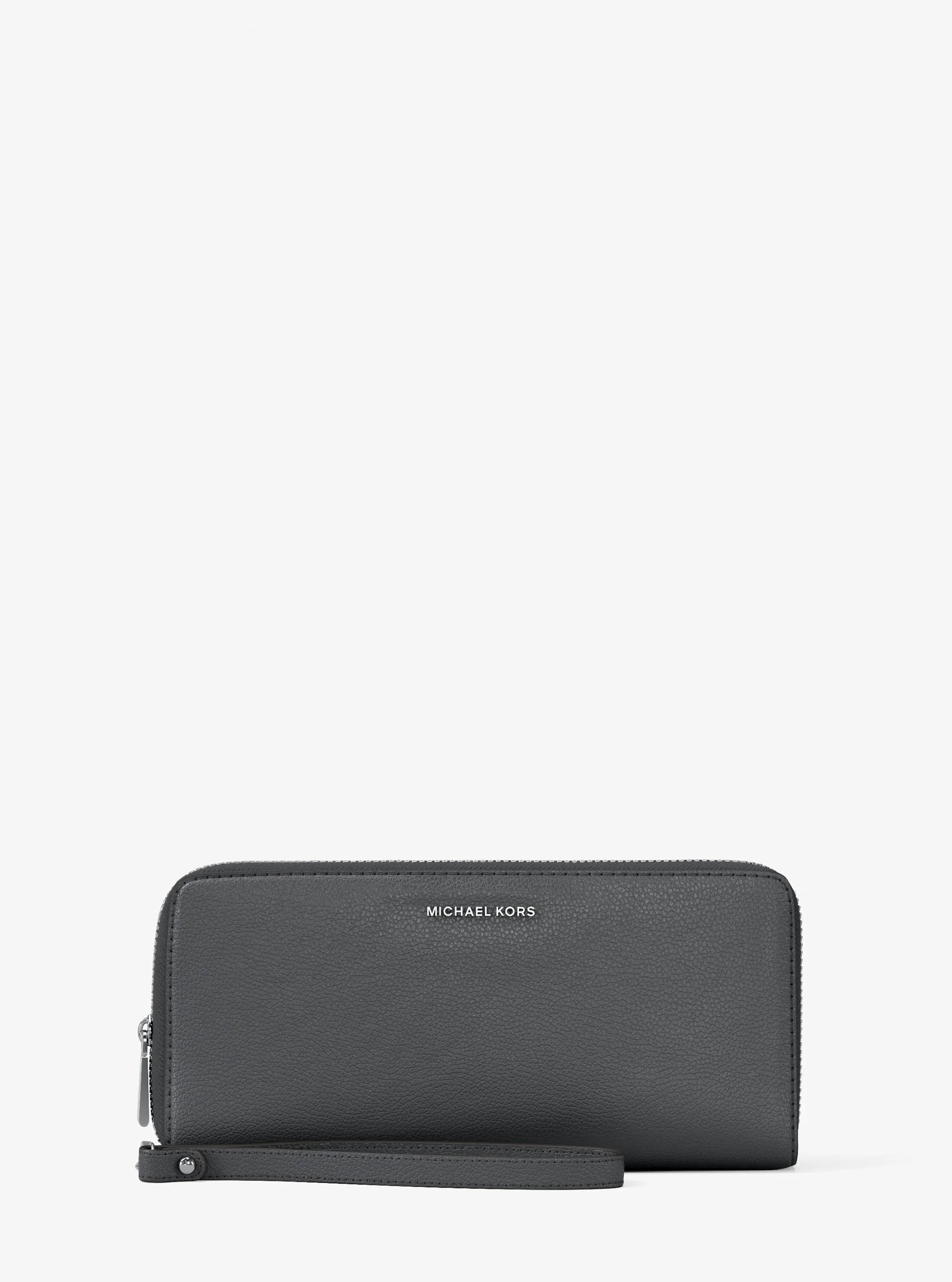Jet Set Travel Large Leather Continental Wallet in HEATHER GREY | Michael Kors