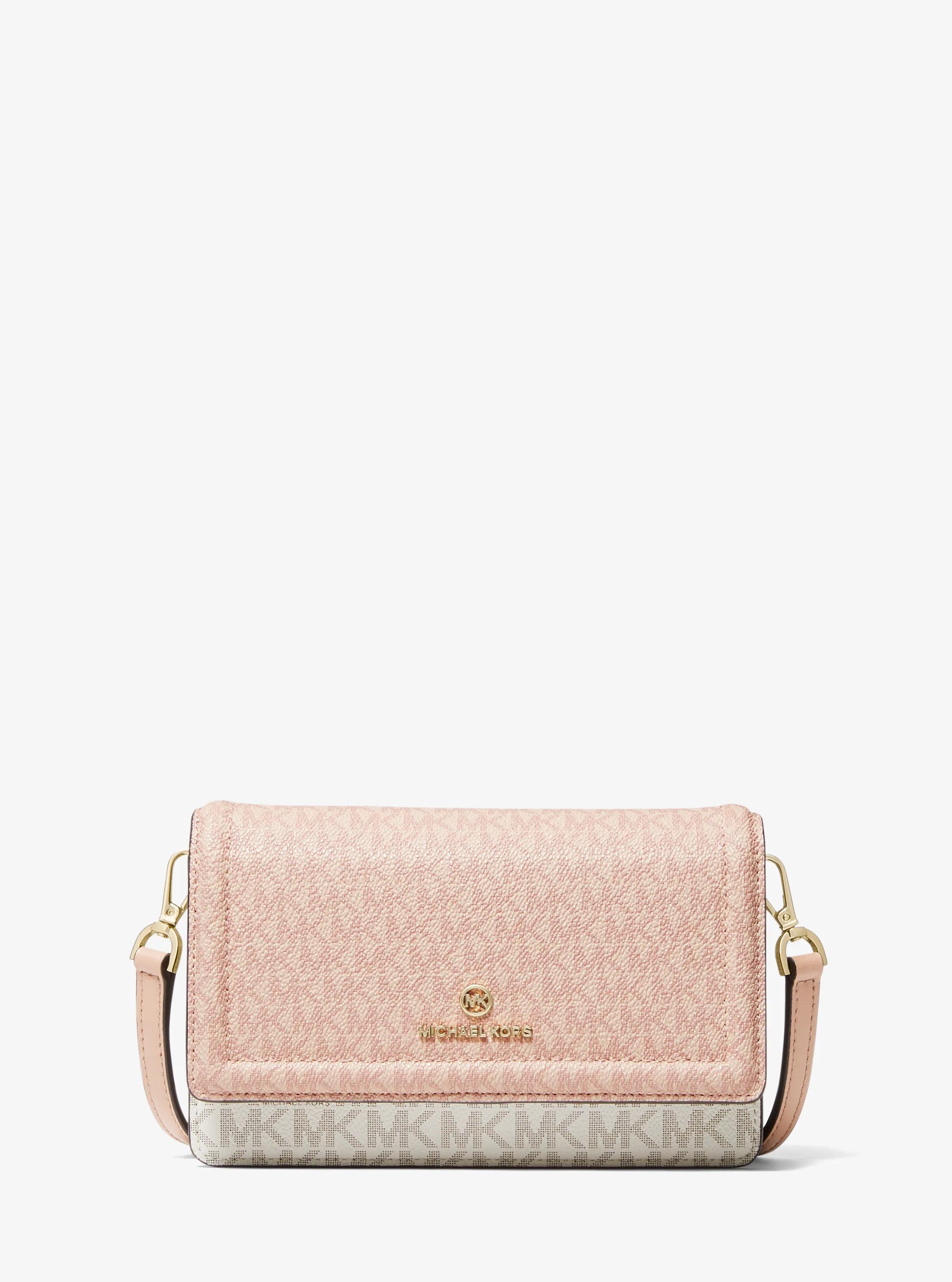 Jet Set Small Two-Tone Logo Smartphone Crossbody Bag in BALLET MULTI | Michael Kors