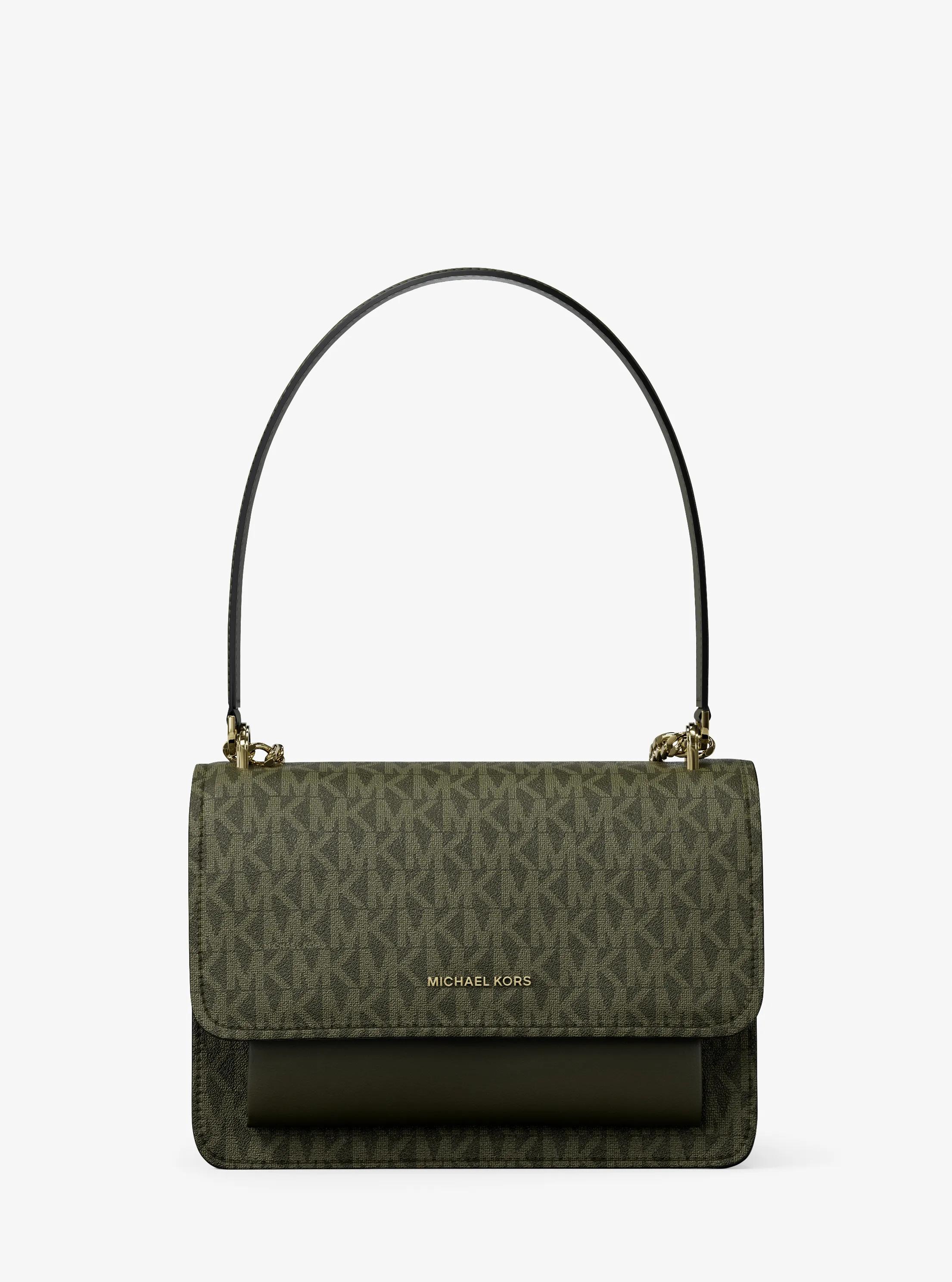 Claire Small Signature Logo Crossbody Bag in IVY | Michael Kors