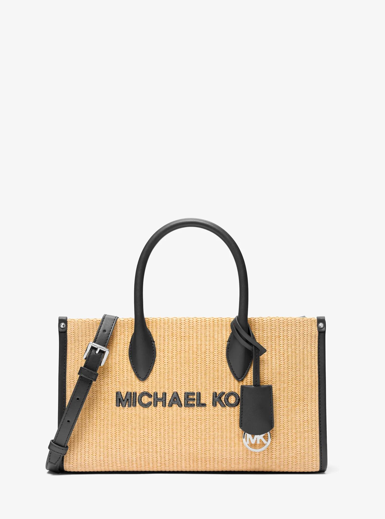 Bolso satchel Mirella mediano tejido in NEGRO | Michael Kors