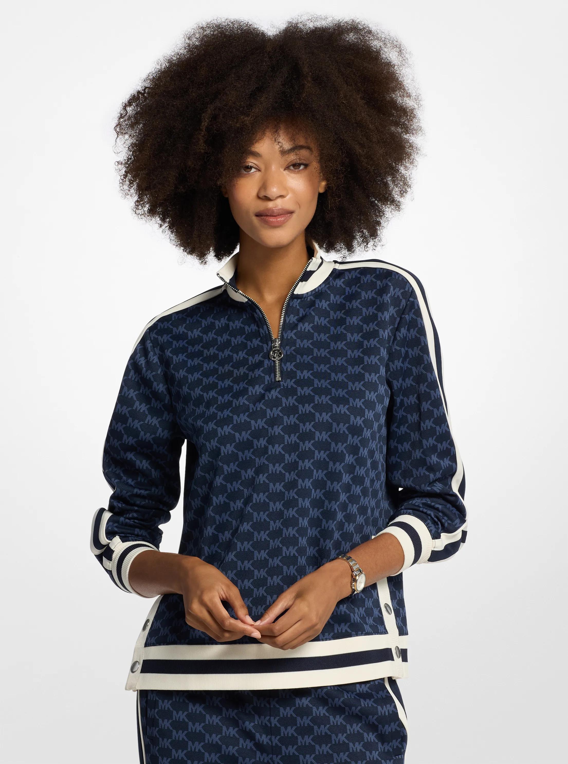 Logo Half-Zip Sweater in MIDNIGHTBLUE | Michael Kors