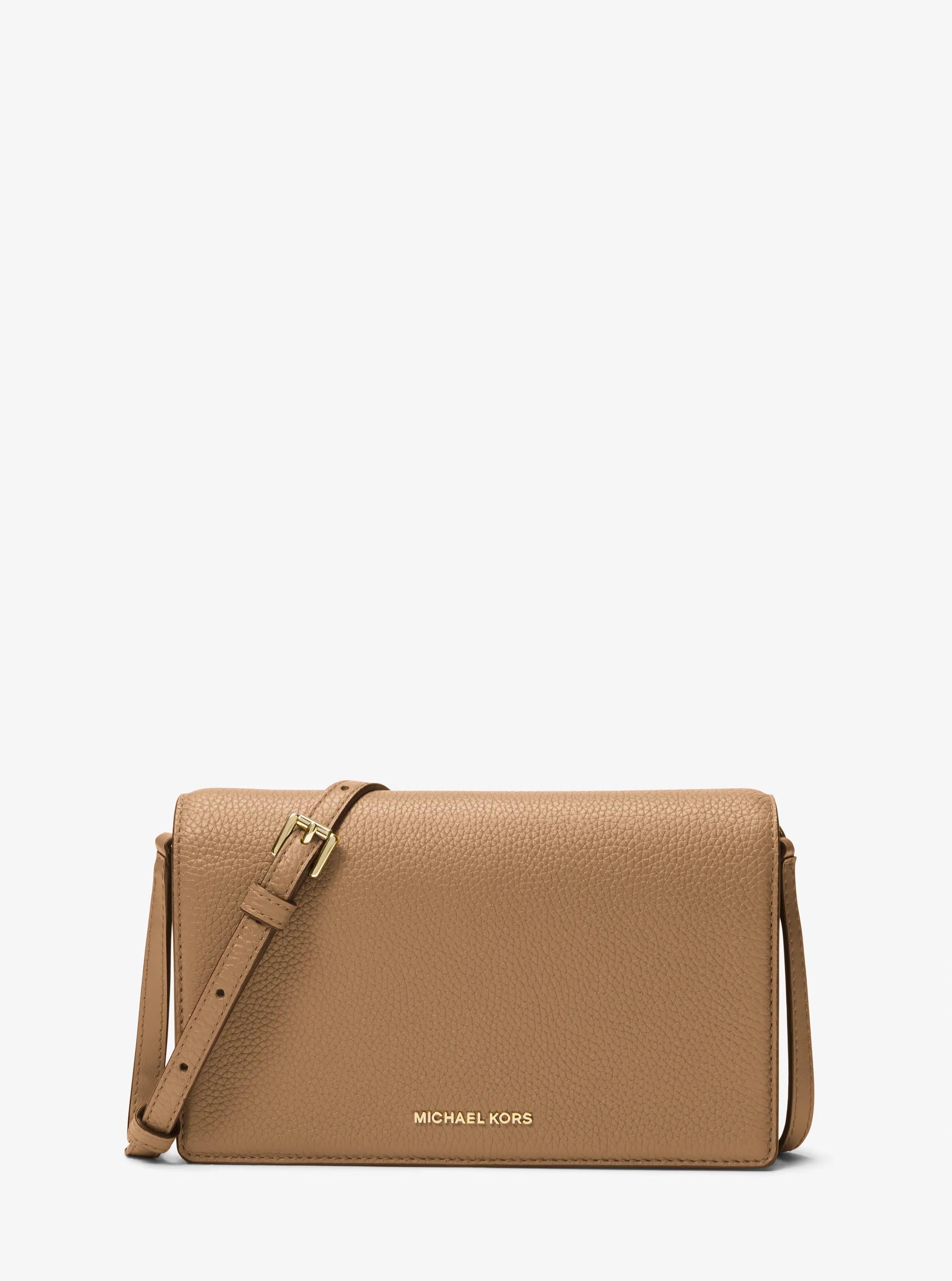 Bandolera Jet Set mediana de piel granulada con solapa delantera in C&Aacute;SCARA | Michael Kors