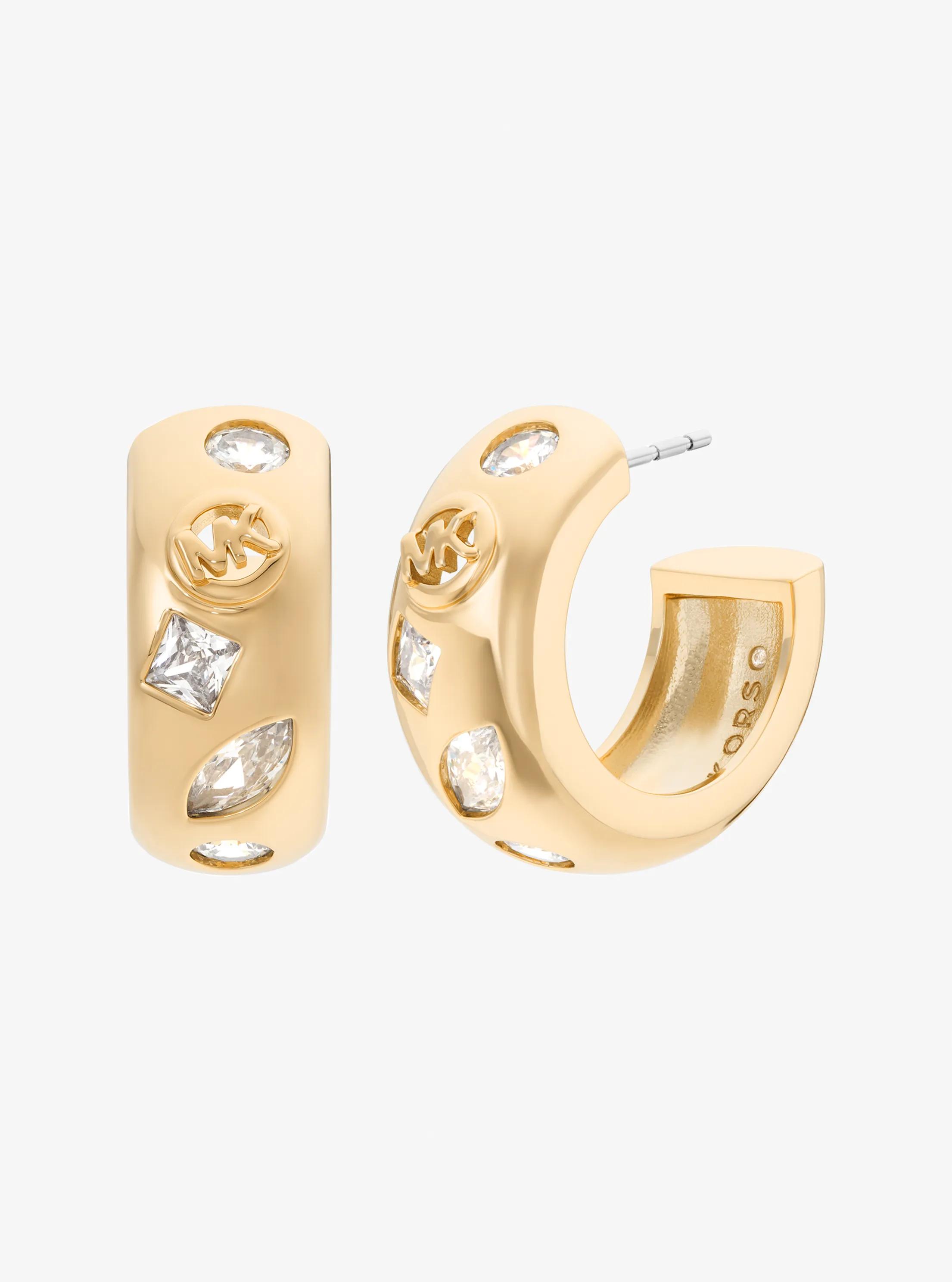 Cubic Zirconia Huggie Earrings 81$