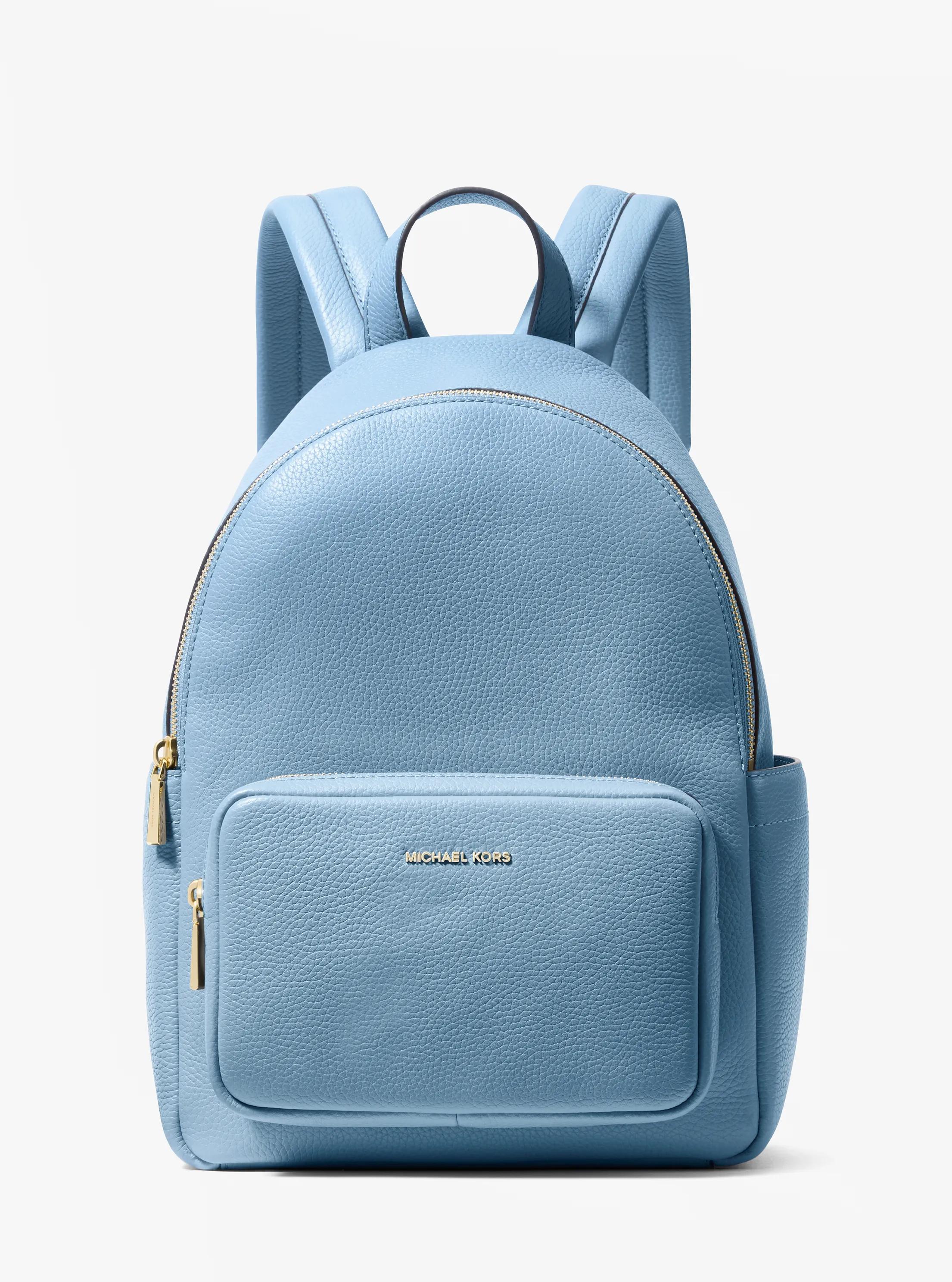 MK Rugzak Tanner van getrommeld leer, middelgroot - Blauw - Michael Kors