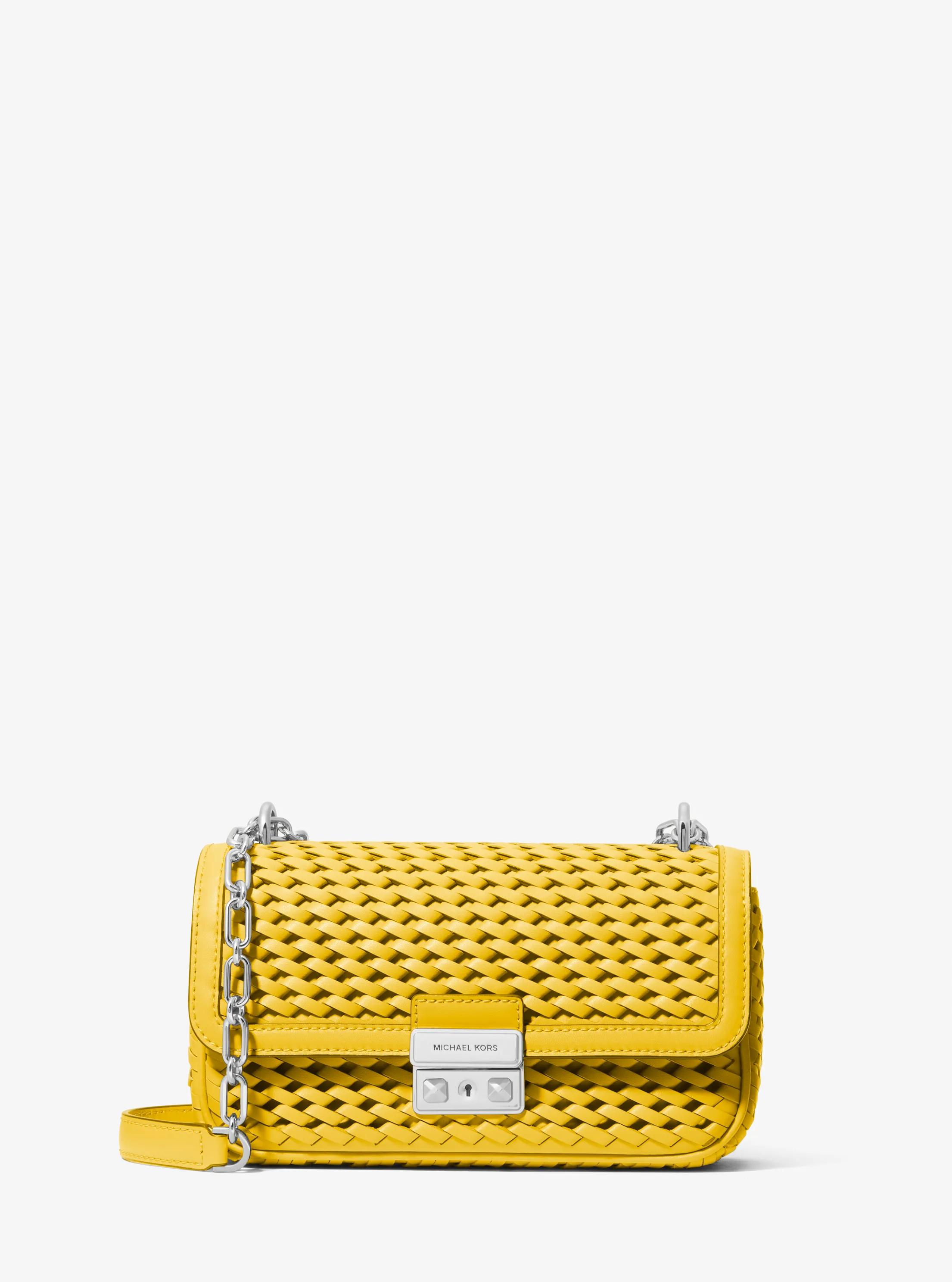 Bolso de hombro Tribeca peque&ntilde;o de piel tejida a mano