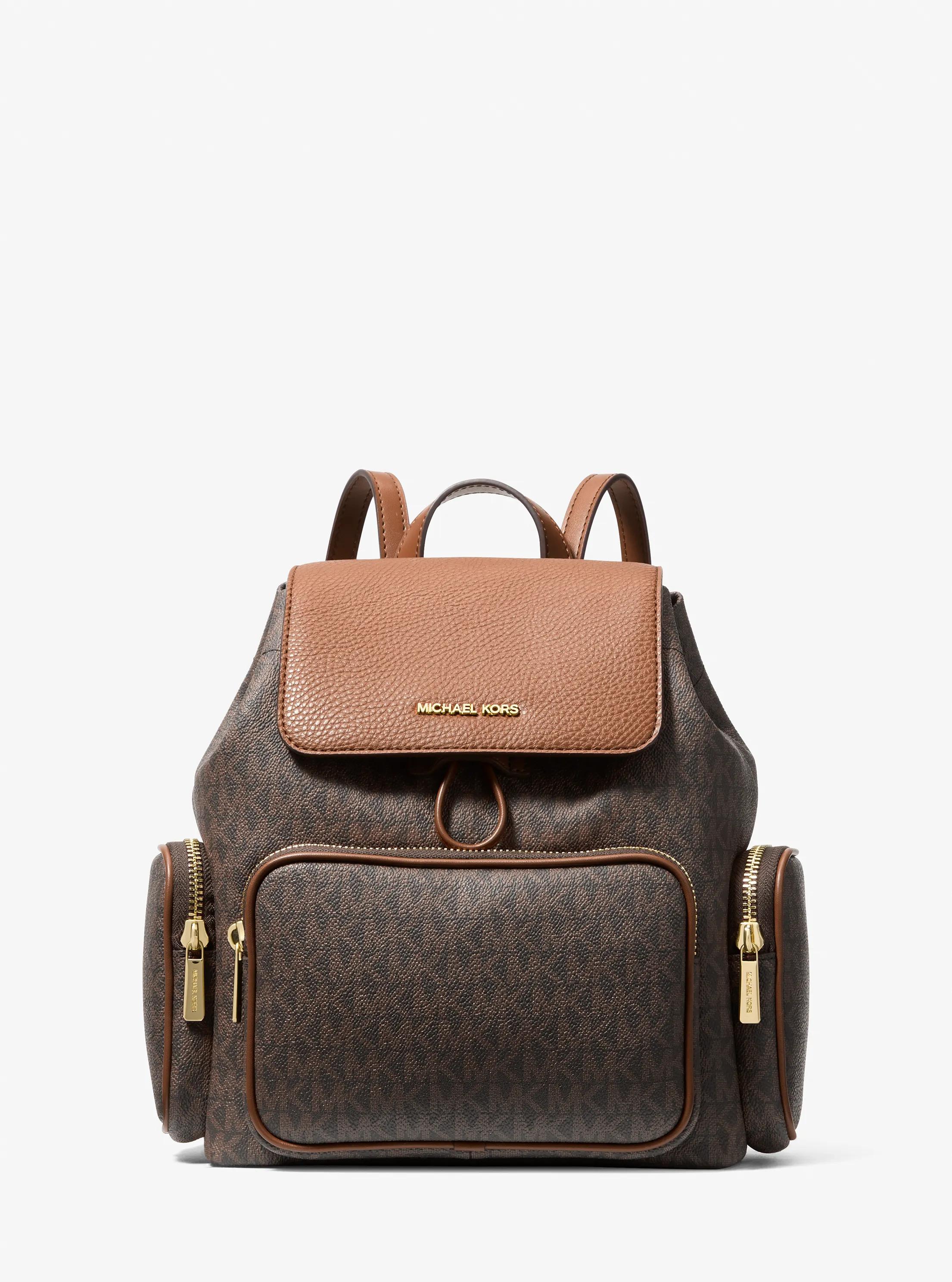 Petit sac &agrave; dos cargo Merritt &agrave; logo Signature in BRUN | Michael Kors