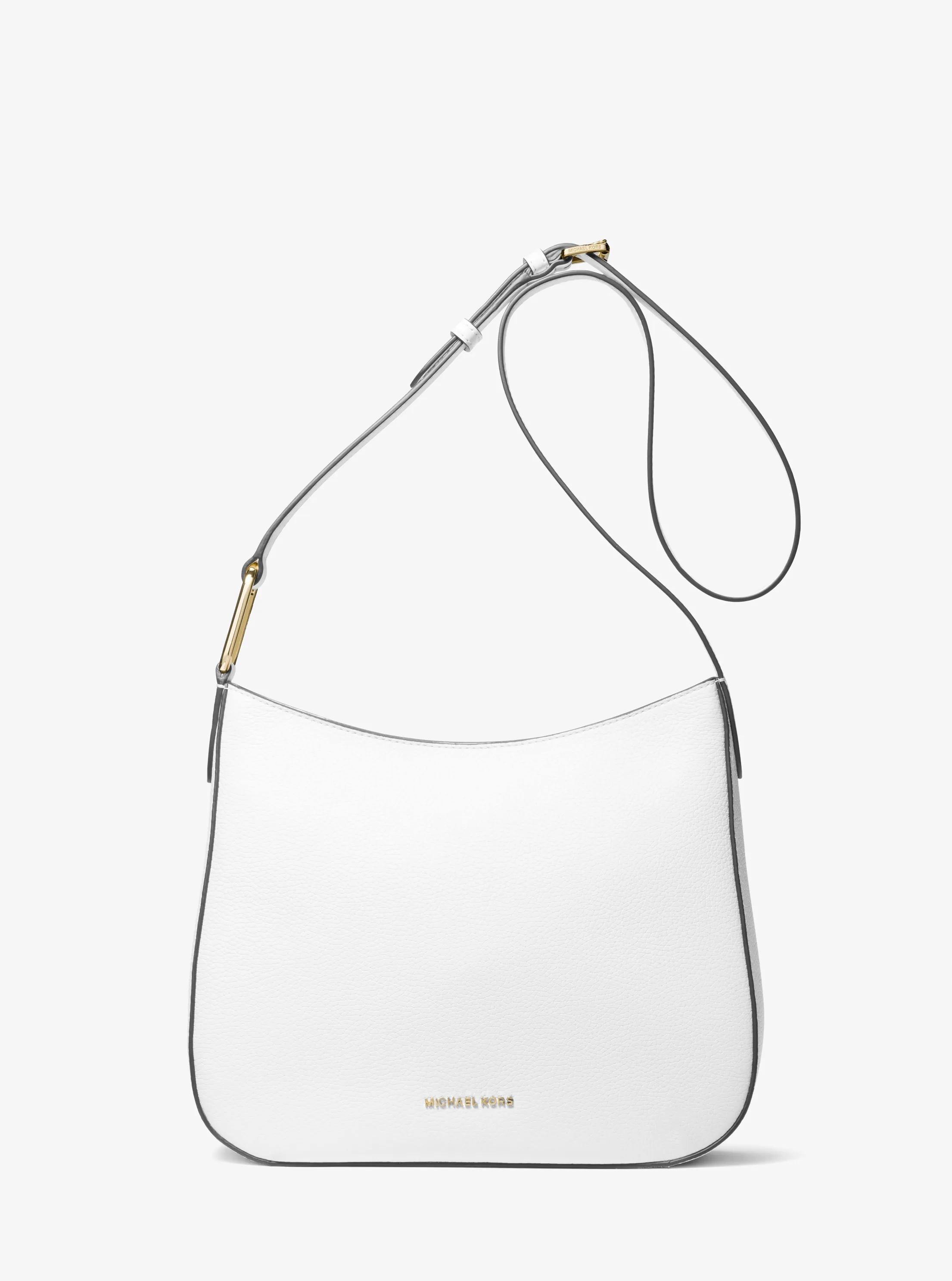 Kensington Large Pebbled Leather Crossbody Bag in OPTIC WHITE | Michael Kors