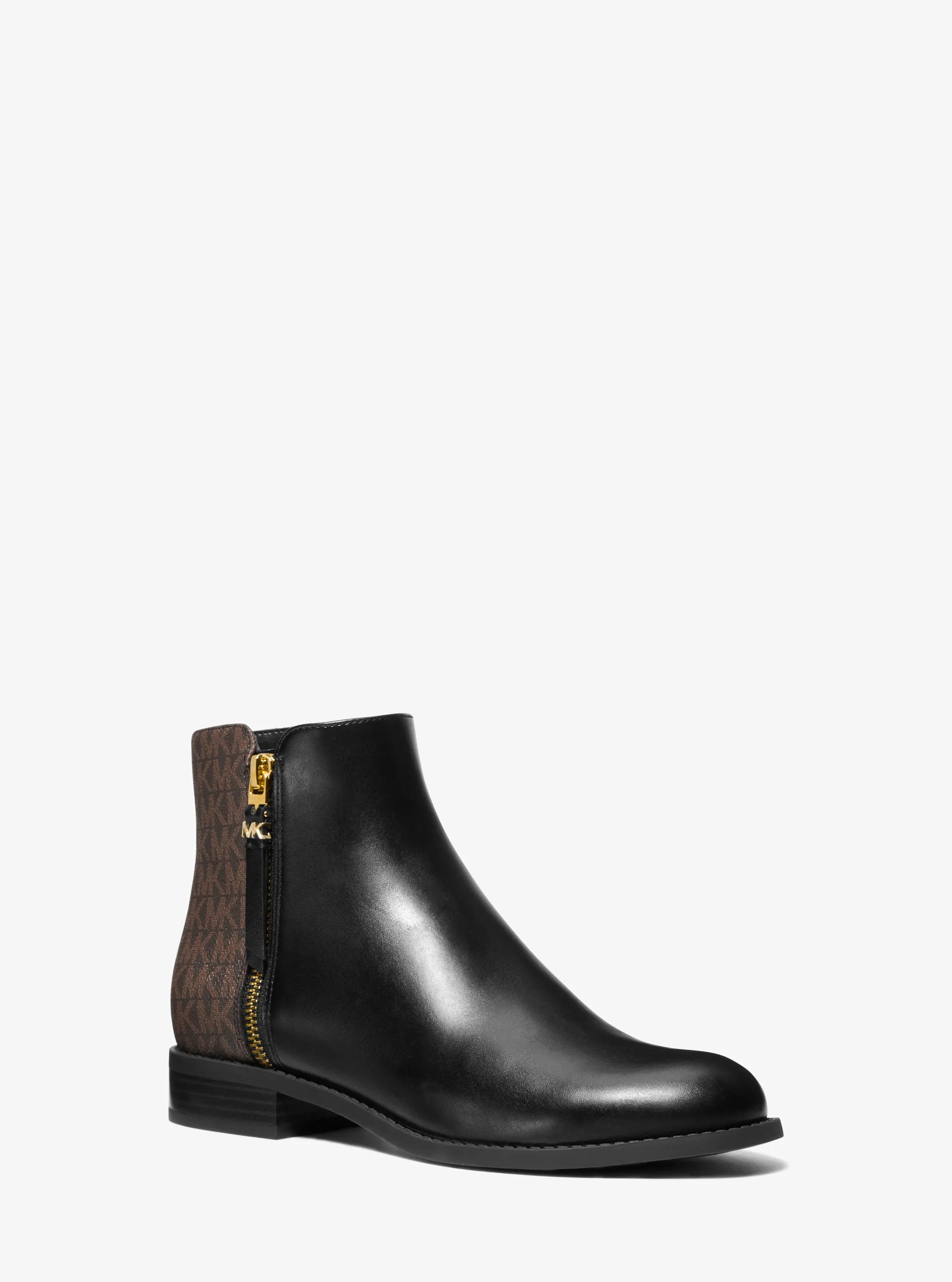 Britt Signature Logo Trim Ankle Boot