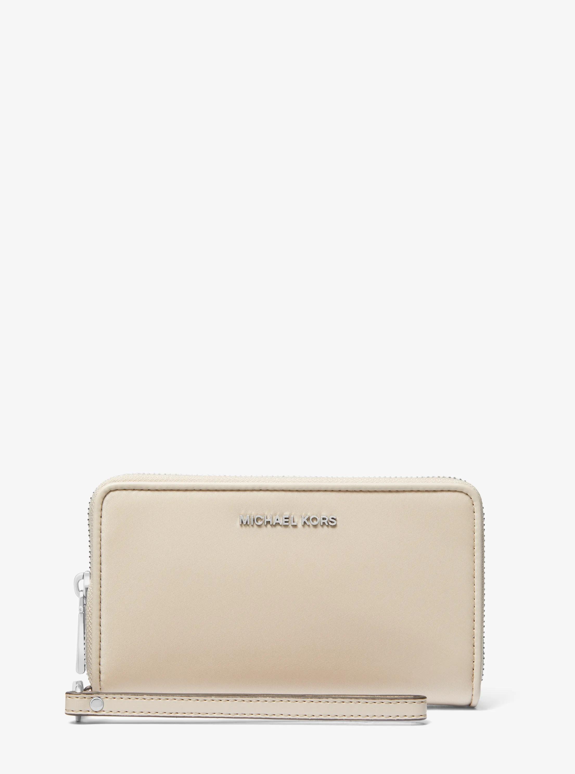 Bolso de pulsera Jet Set grande de nailon con compartimento para smartphone