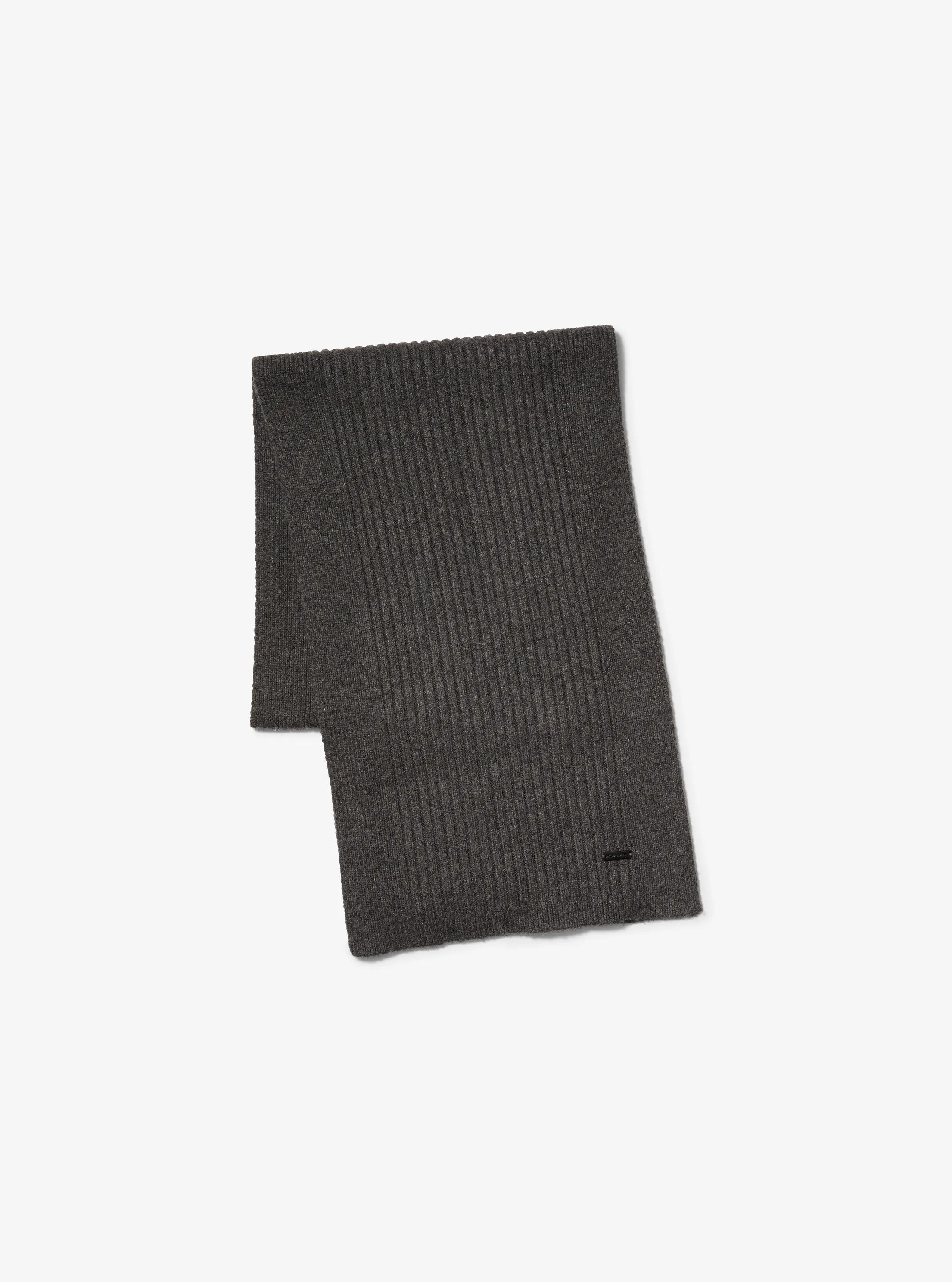 Ribbed Knit Scarf in CHARCOAL MELANGE | Michael Kors