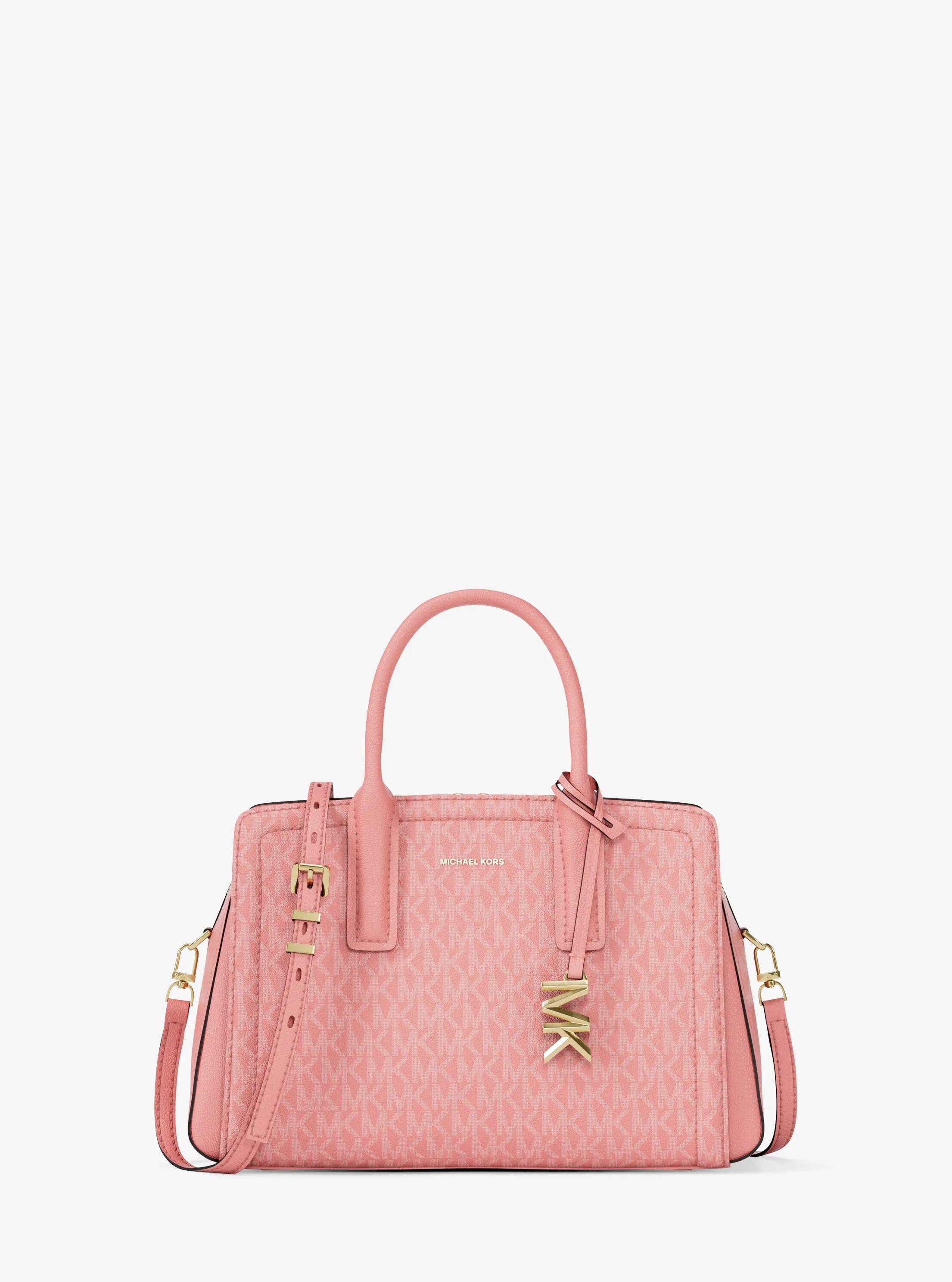 Laila Small Signature Logo Satchel in PRIMROSE | Michael Kors
