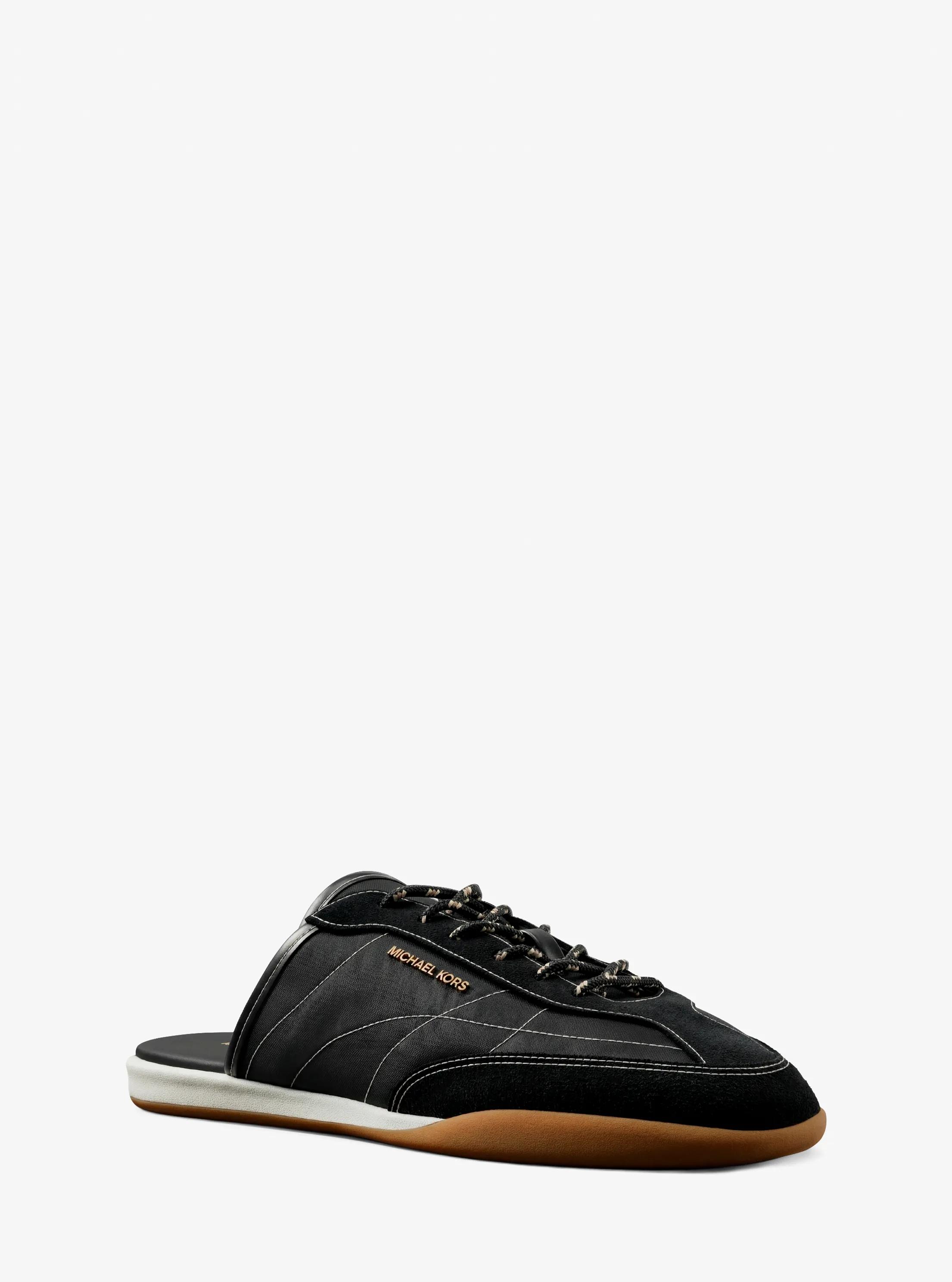 MK Mule Nolan en nylon et daim - Noir - Michael Kors