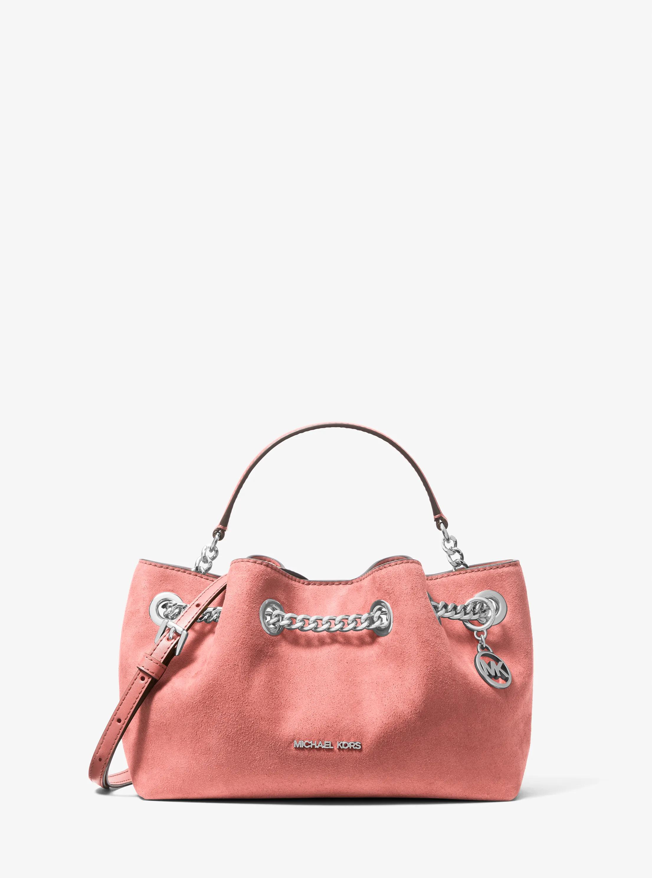 Bandolera Mina peque&ntilde;a de microgamuza de poli&eacute;ster in SUNSET ROSE | Michael Kors