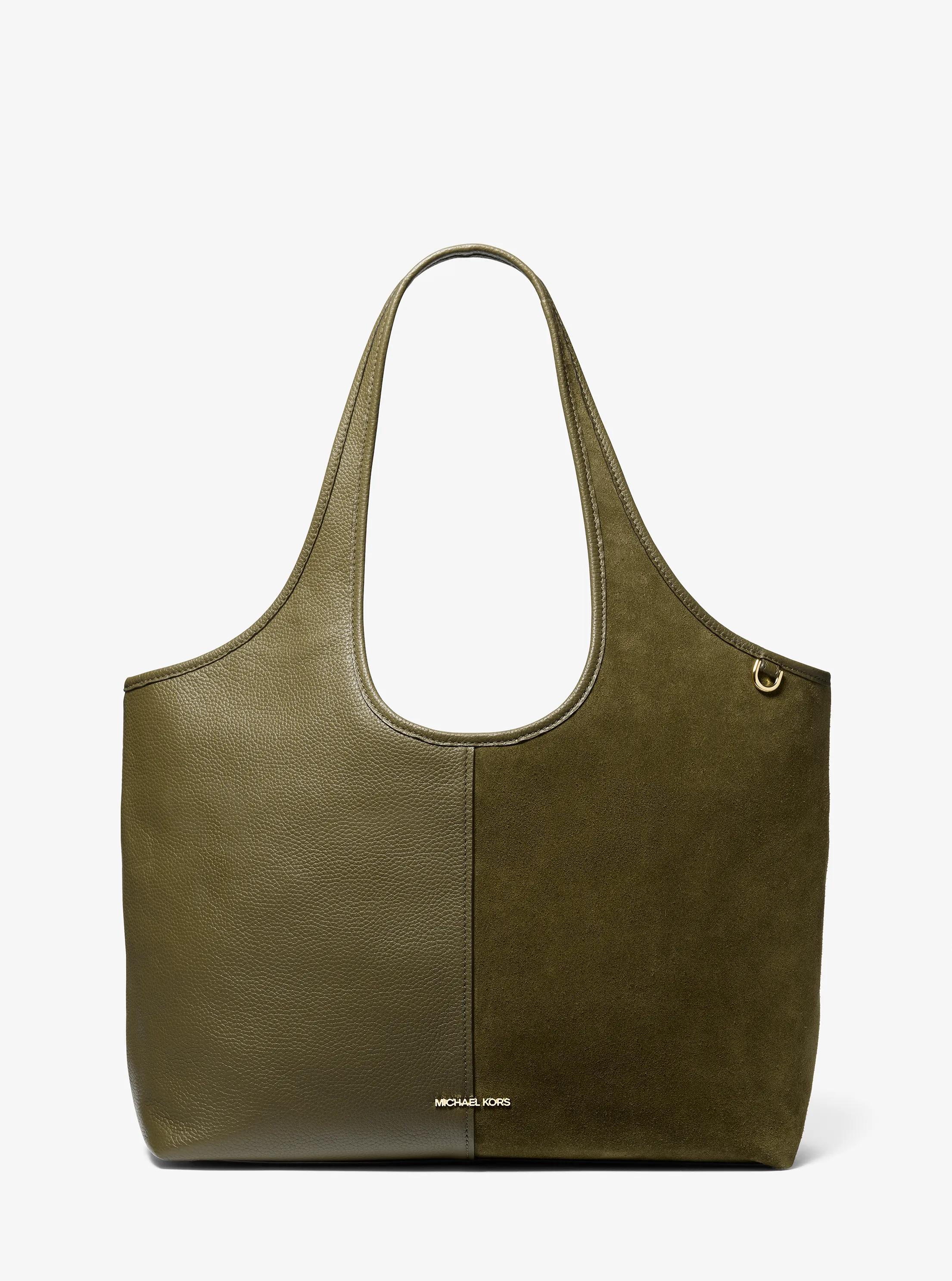 Michael Michael Kors Mk Shopper Henly Large Aus Leder Und Wildleder - Grün - Michael Kors