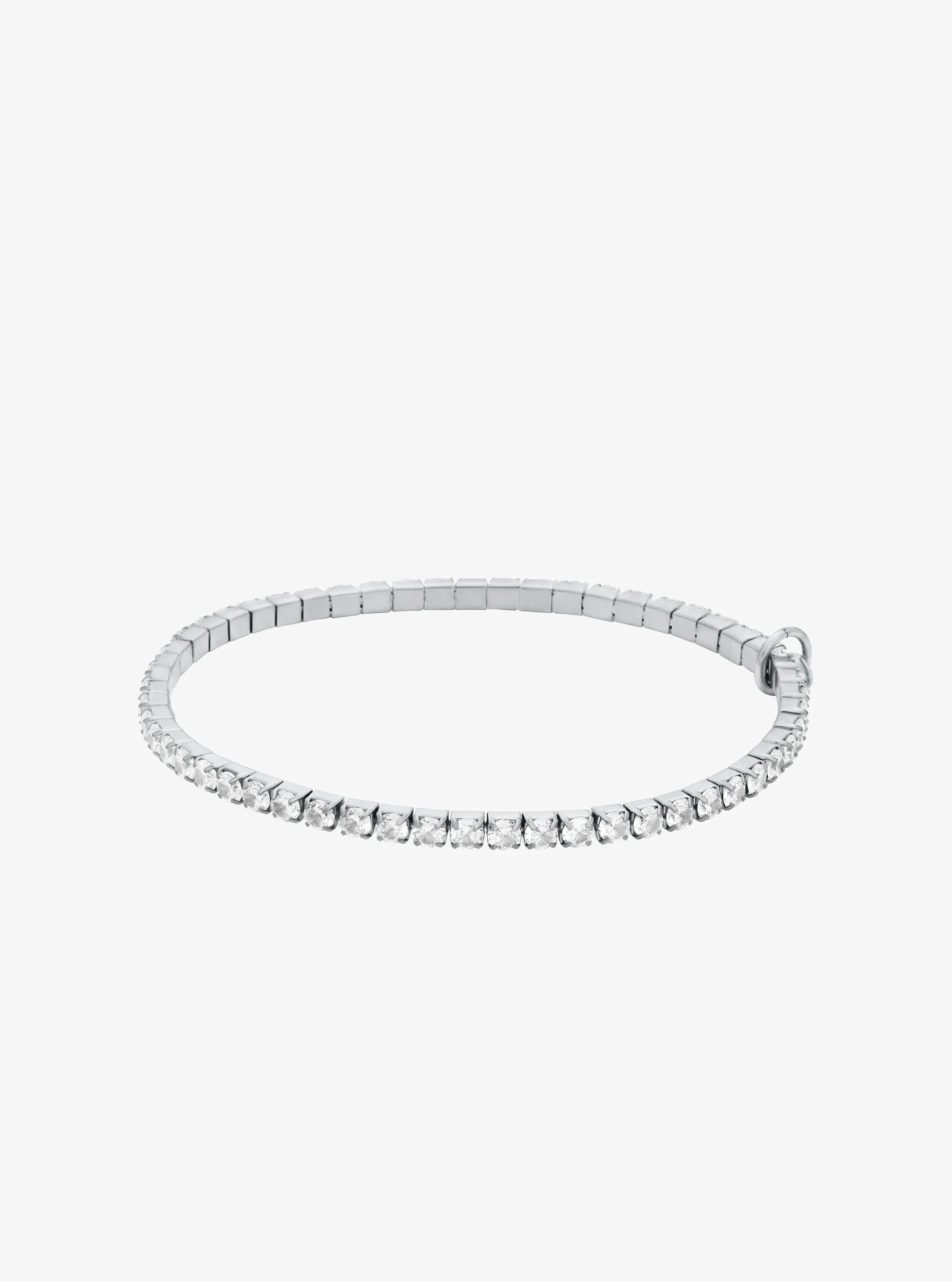  Pav&eacute; Stretch Tennis Bracelet in SILVER | Michael Kors